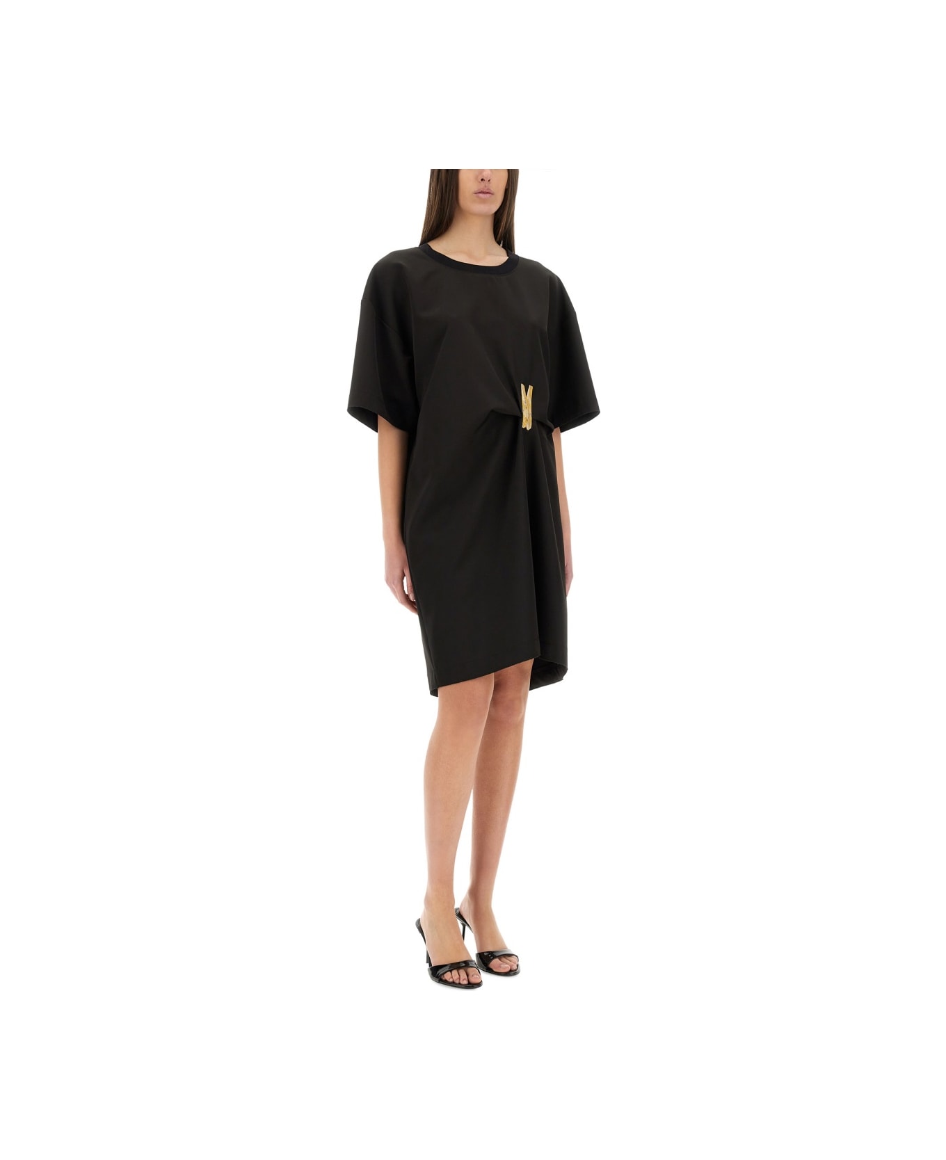 M05CH1N0 Jeans "urban" Dress - BLACK ワンピース＆ドレス