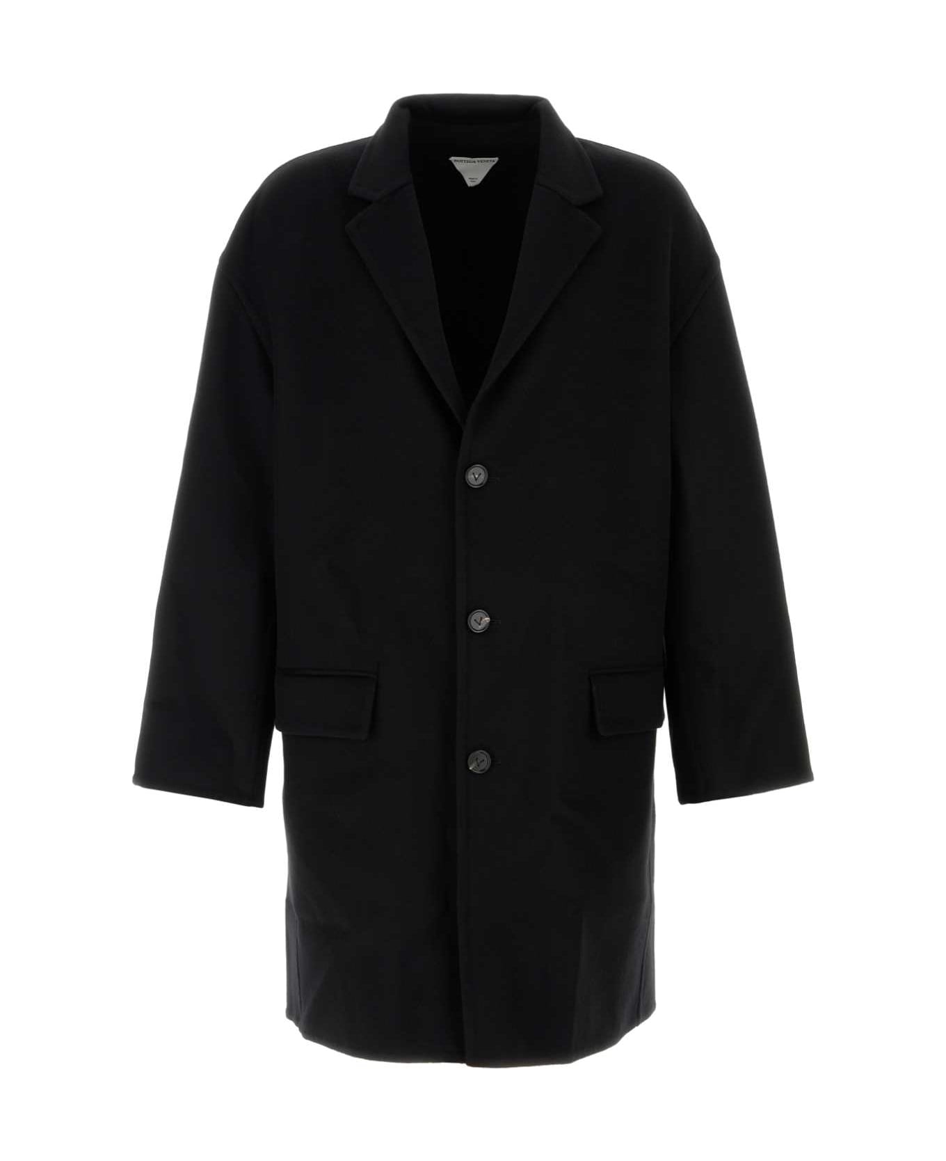 Bottega Veneta Black Wool Coat - BLACK