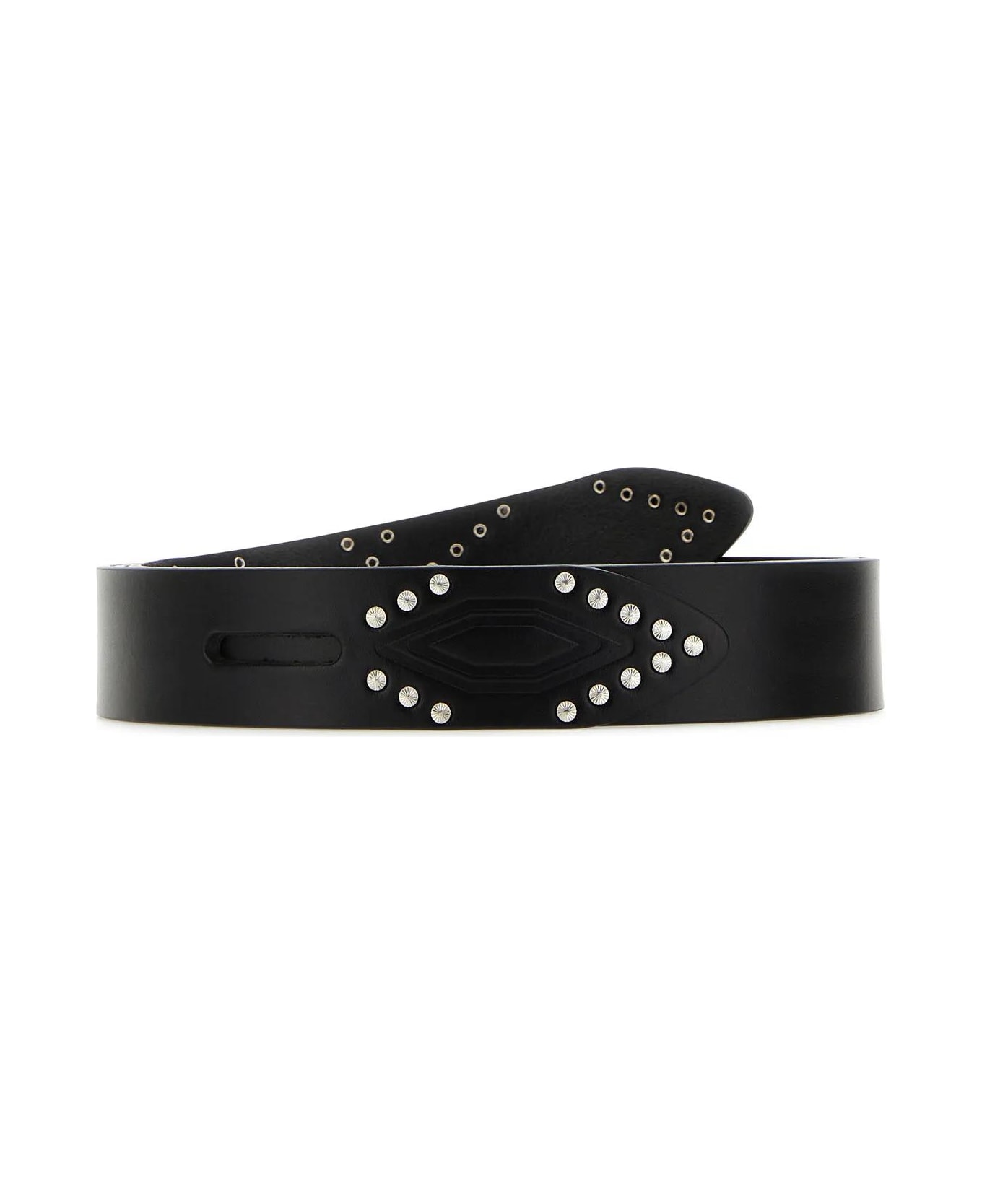 Isabel Marant Black Leather Lecce Belt - Black