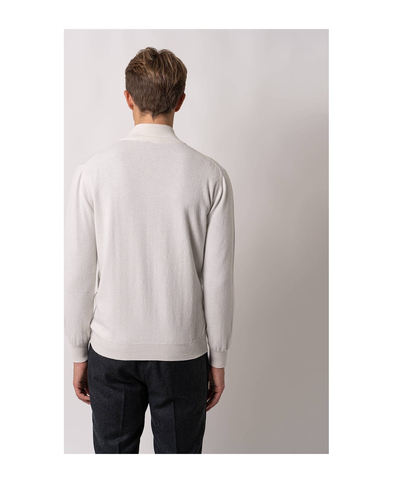 Larusmiani Cardigan Full Zip Warth Jacket - Ivory