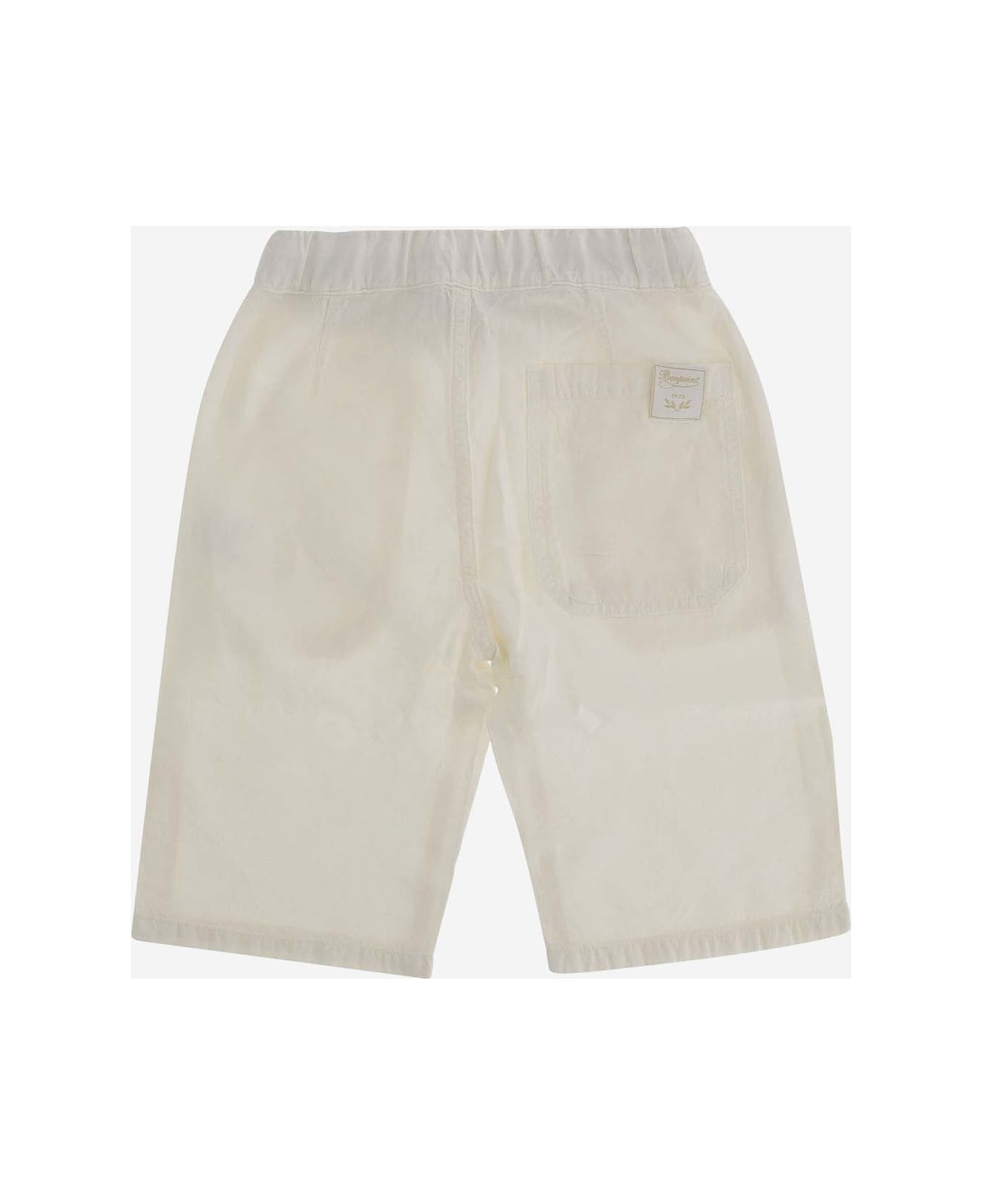 Bonpoint Lyocell Blend Shorts - White ボトムス