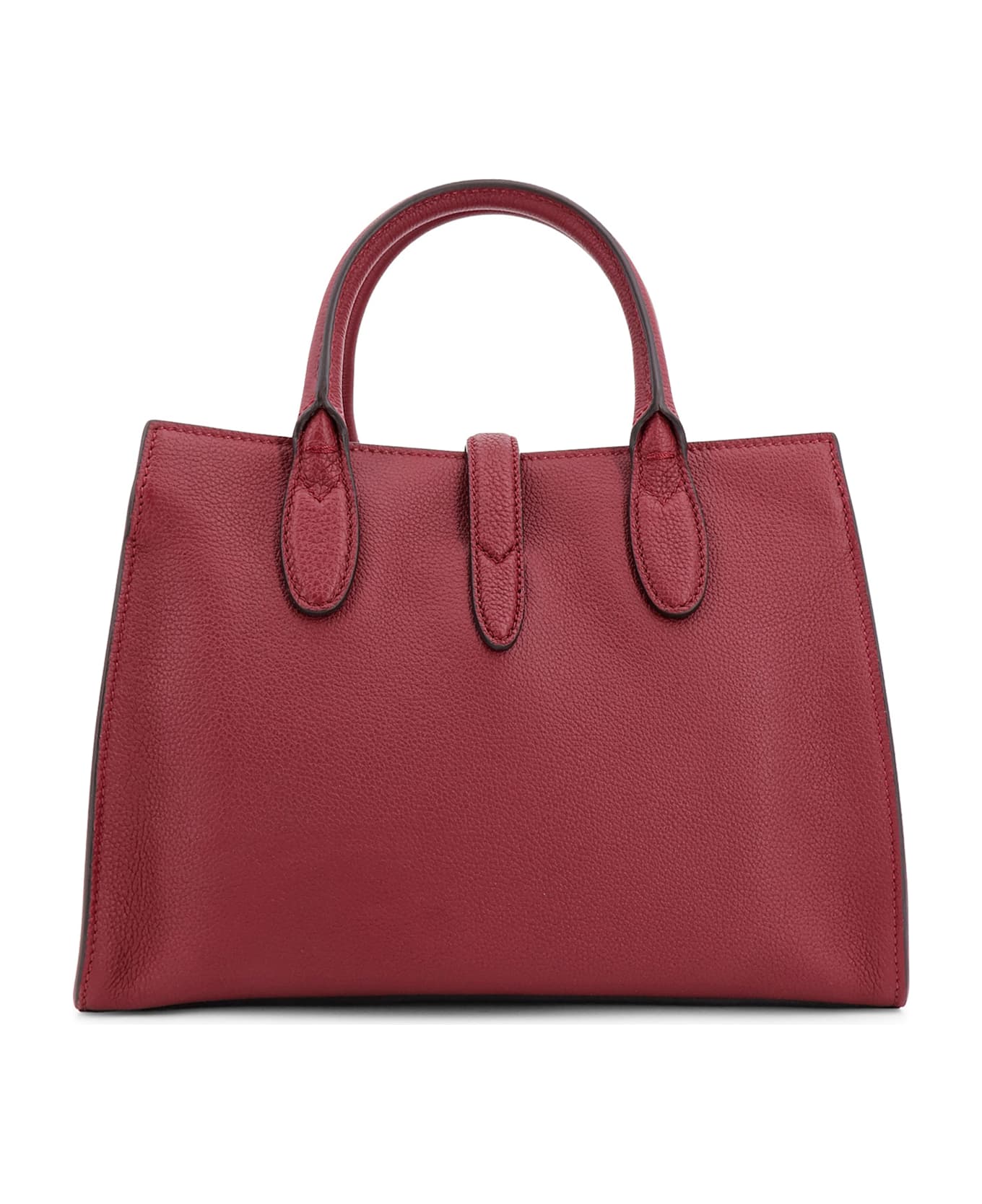 Gucci Leather Handbag With Metal Detail - Black