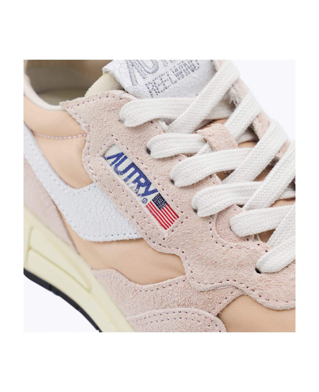 Autry Beige Leather Reelwind Sneakers - Nylon Hazel