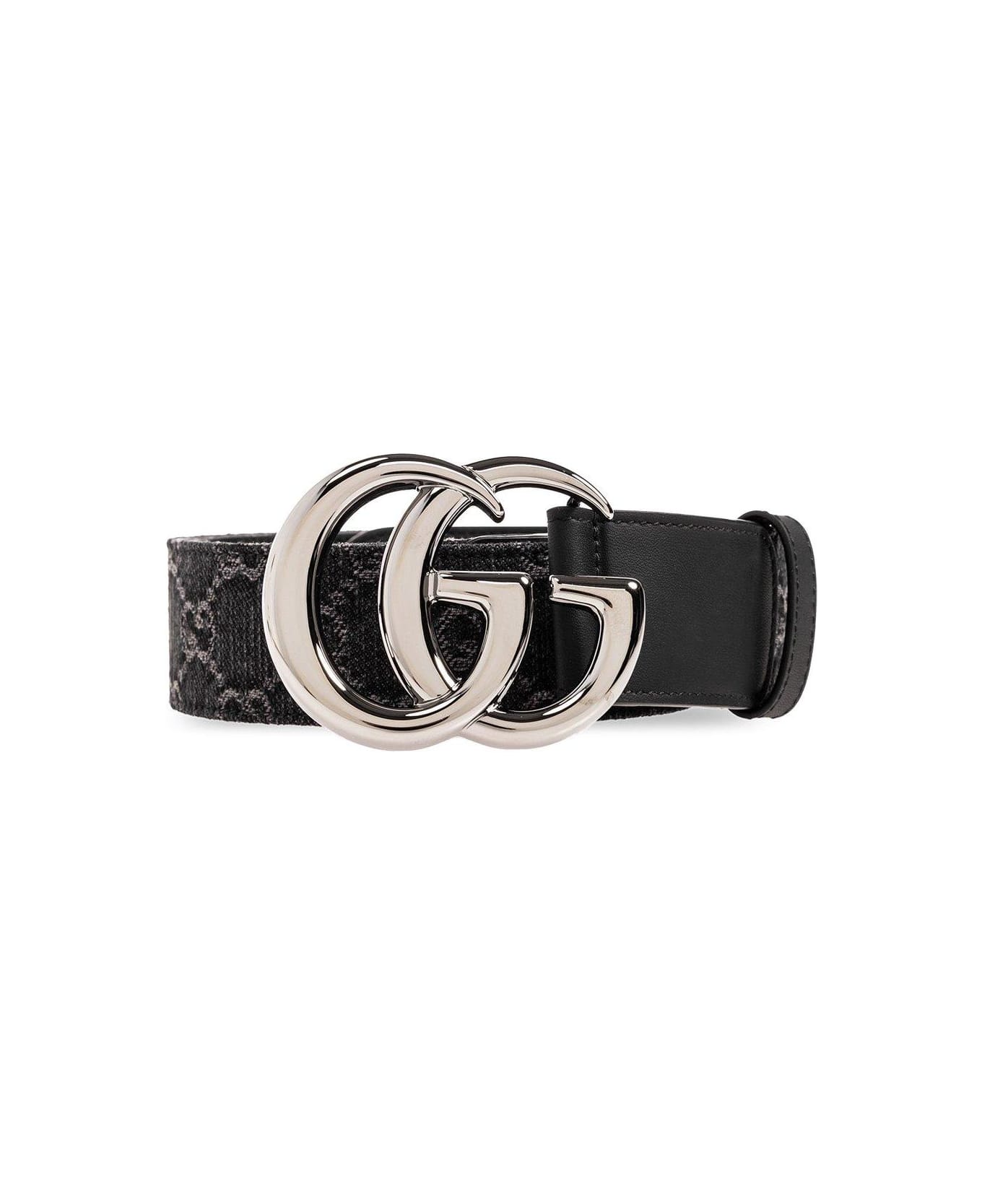 Gucci Logo Plaque Monogrammed Belts - Black ベルト