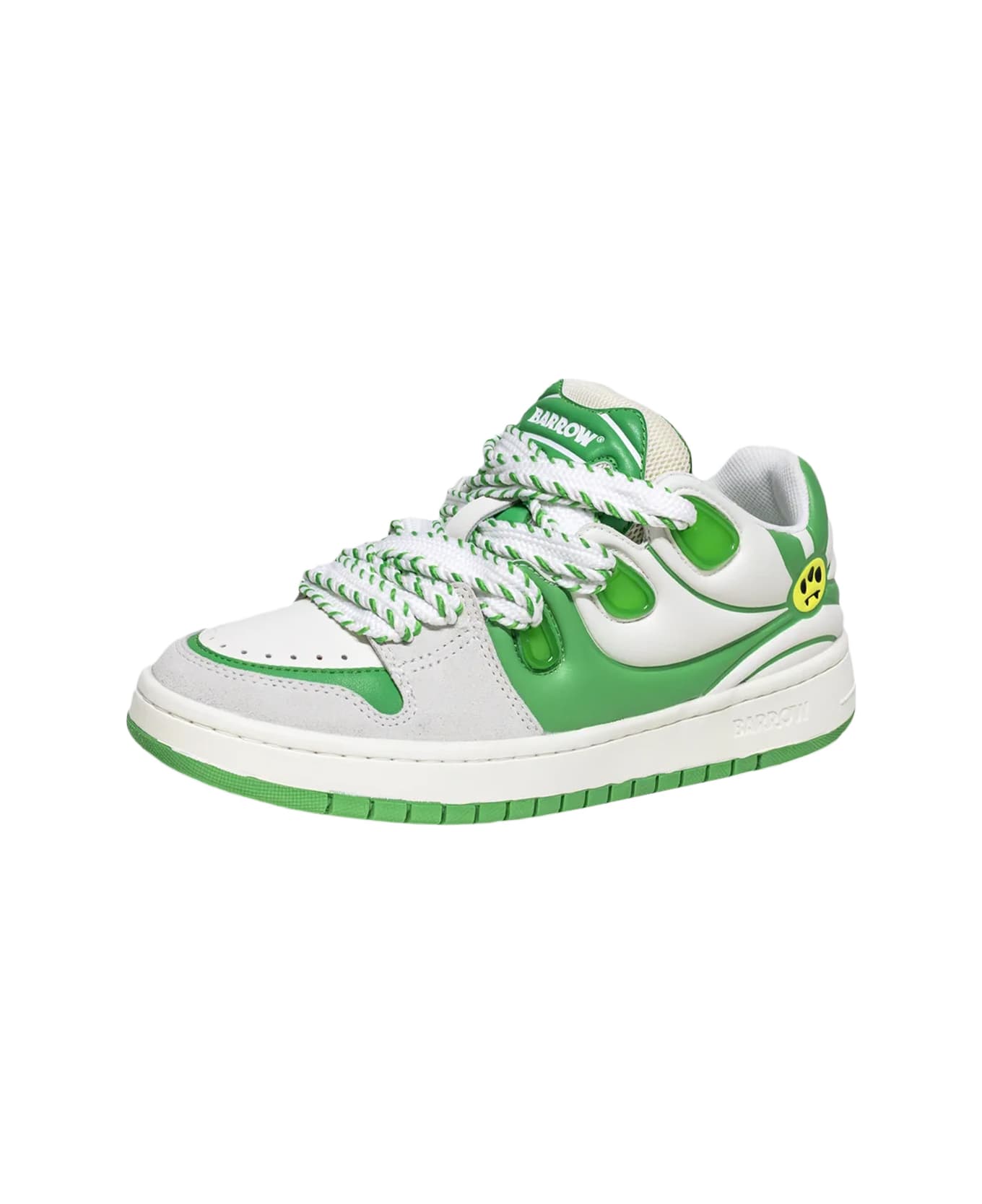 Barrow White And Green Ollie Sneakers - Green
