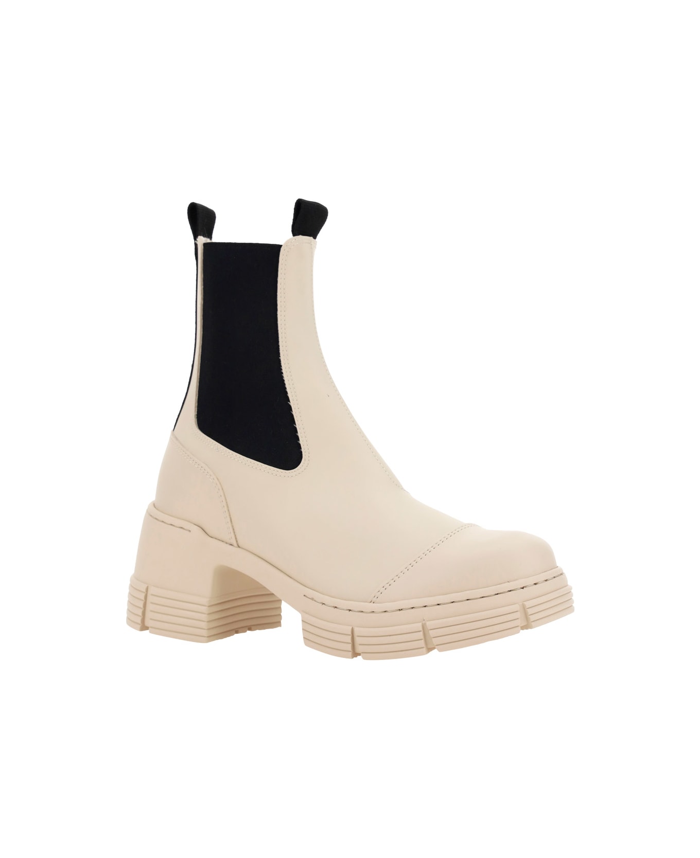 Ganni City Ankle Boots - Yellow Cream