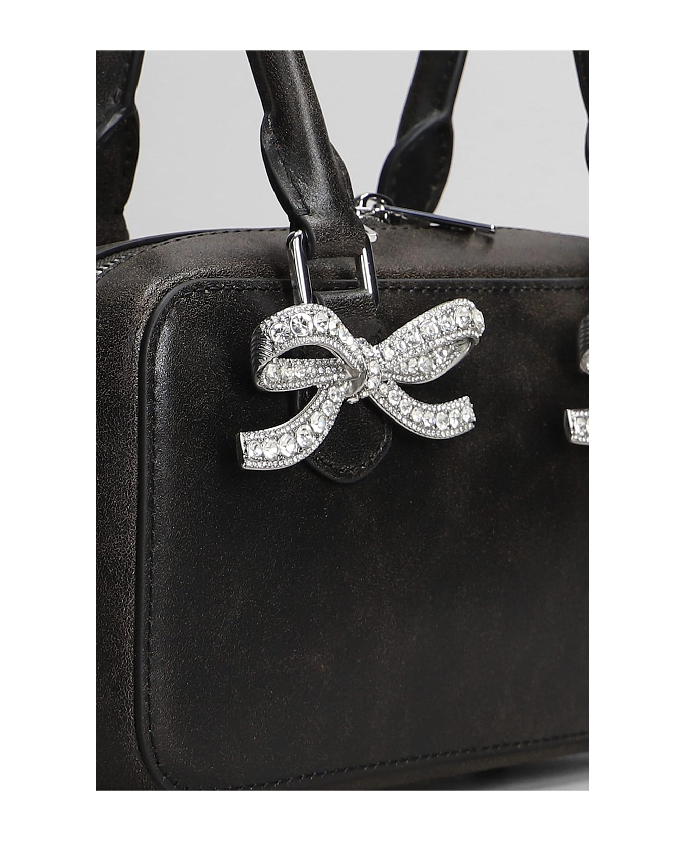 self-portrait Hand Bag In Black Leather - black トートバッグ