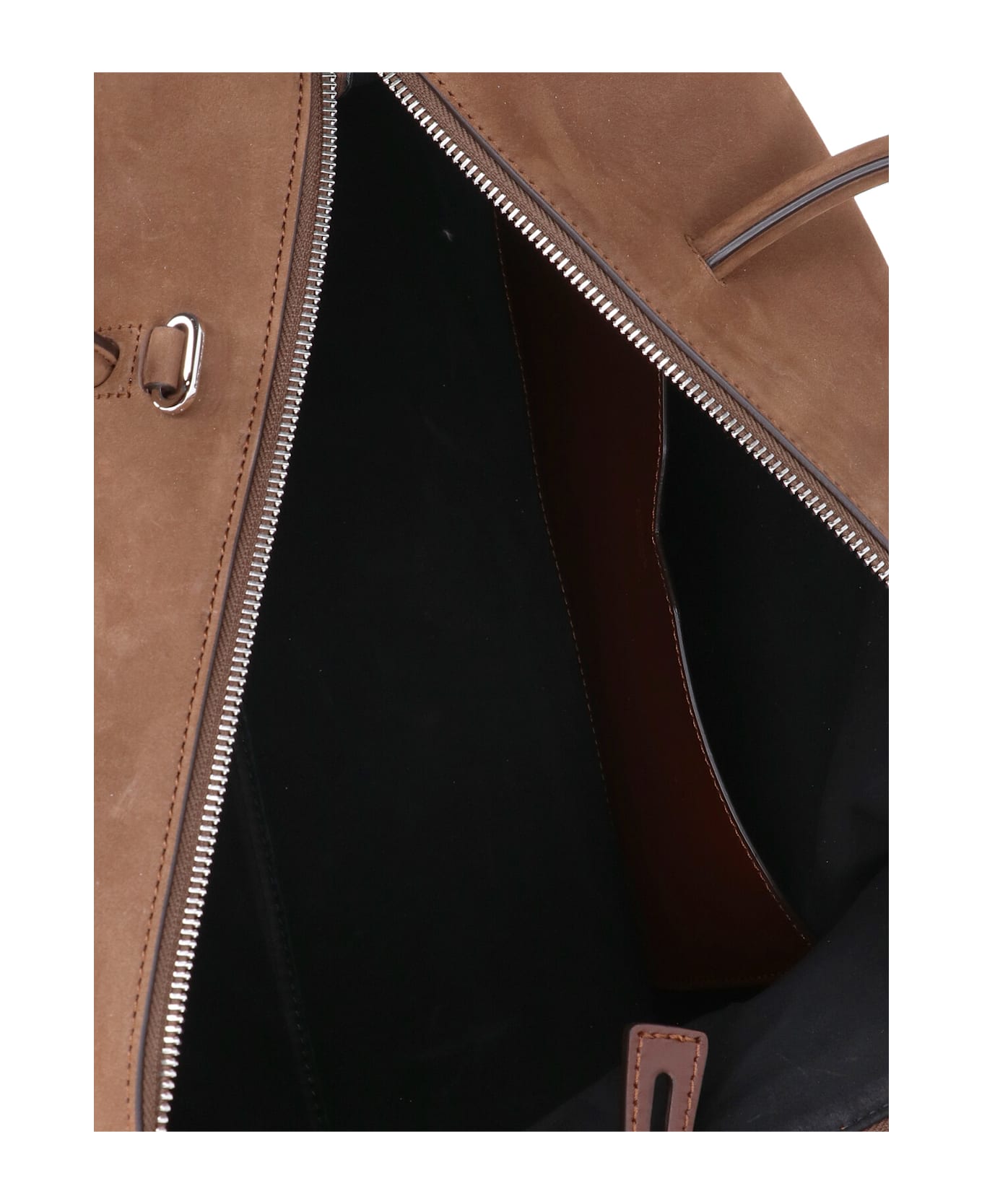 Max Mara Suede 'holdall' Medium Bag - Brown