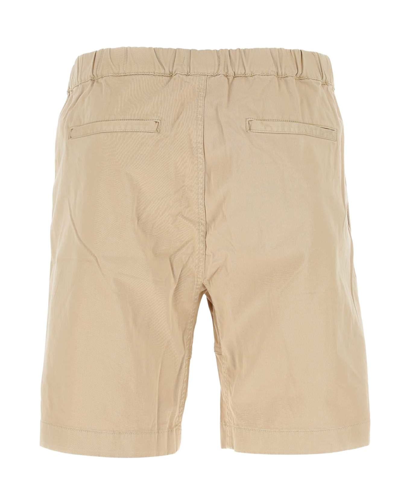 Woolrich Beige Stretch Cotton Bermuda Shorts - BEACHSAND