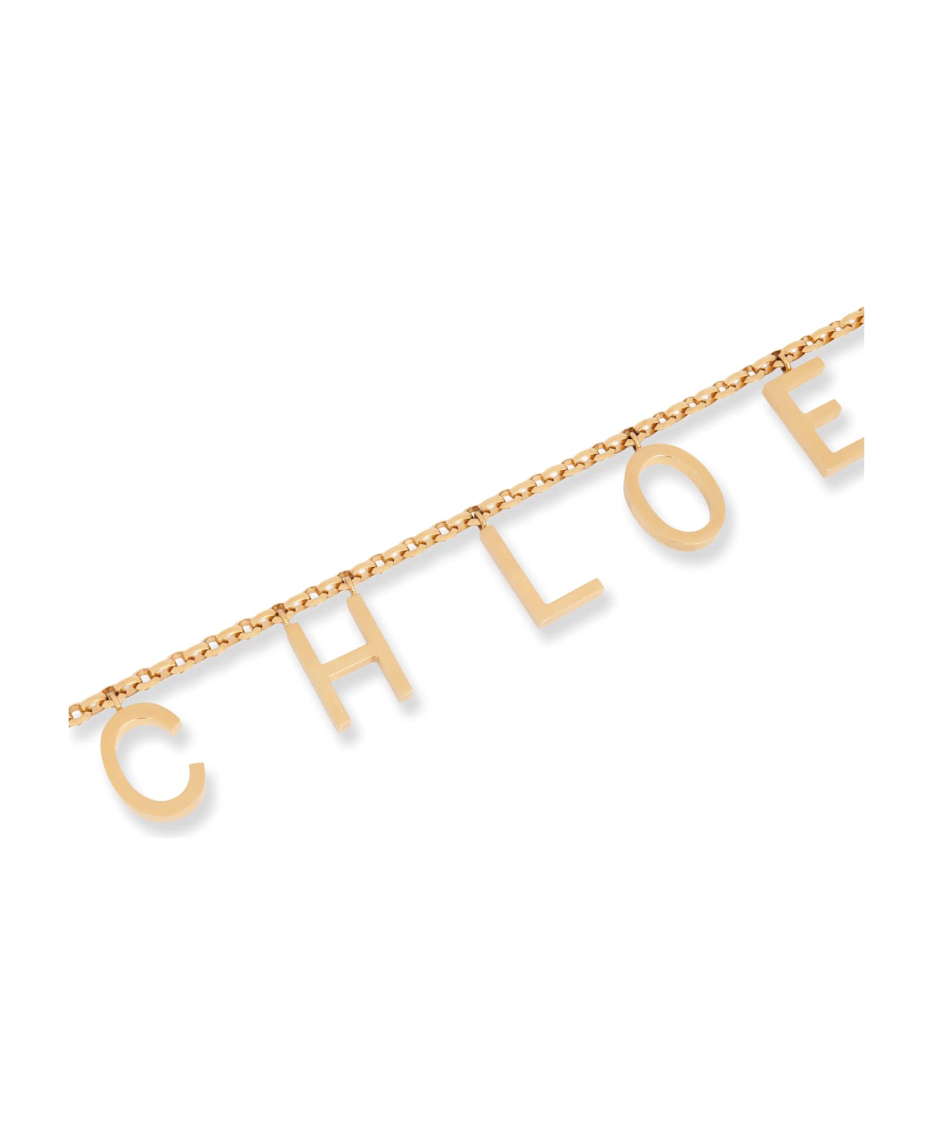 Chloé Letters Metal Belt - Vintage Gold