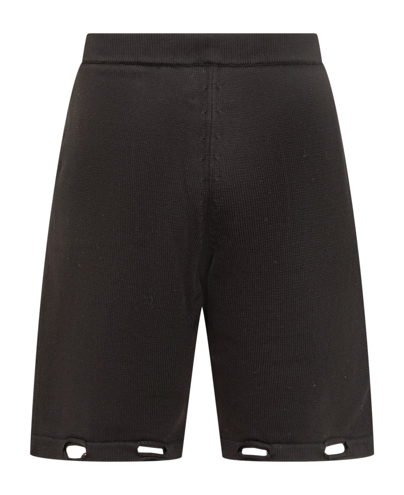 Givenchy Embroidered Knit Shorts - BLACK/WHITE