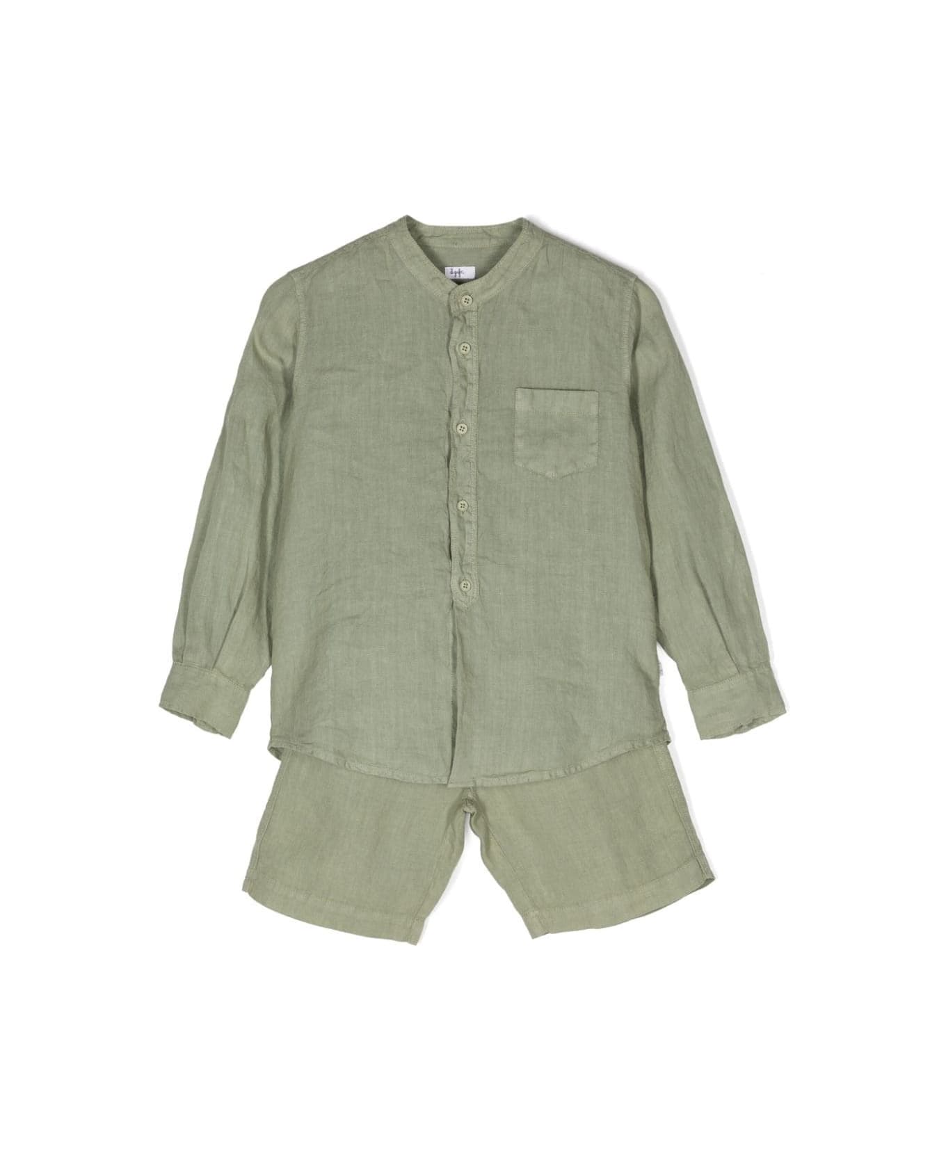 Il Gufo Sage Green Linen Set - Green スーツ