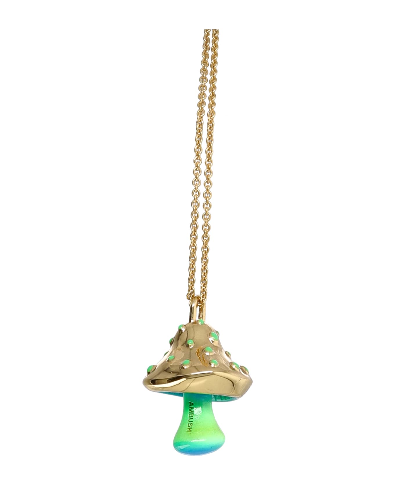 AMBUSH Mushroom Charm Necklace - GOLD MULTI