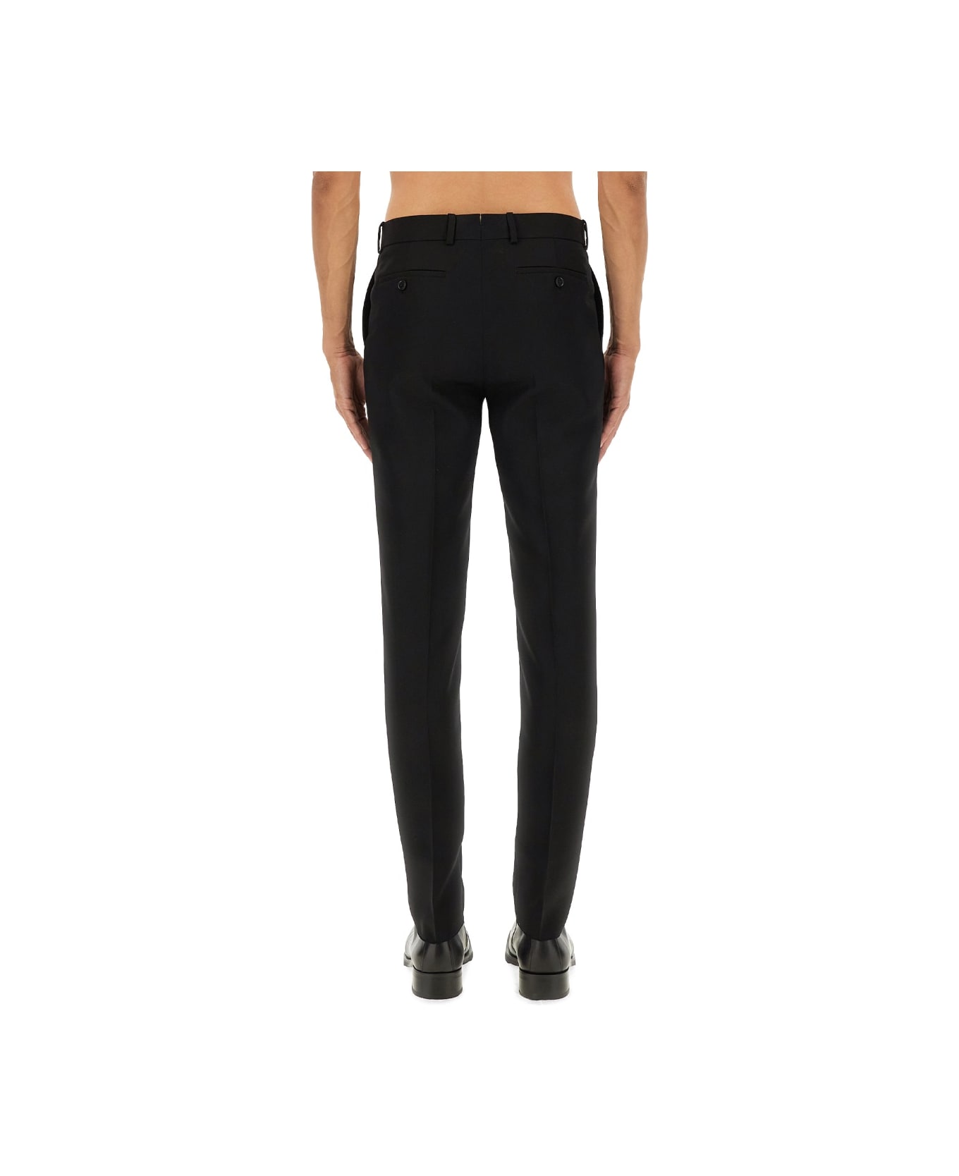 Alexander McQueen Wool Pants - BLACK