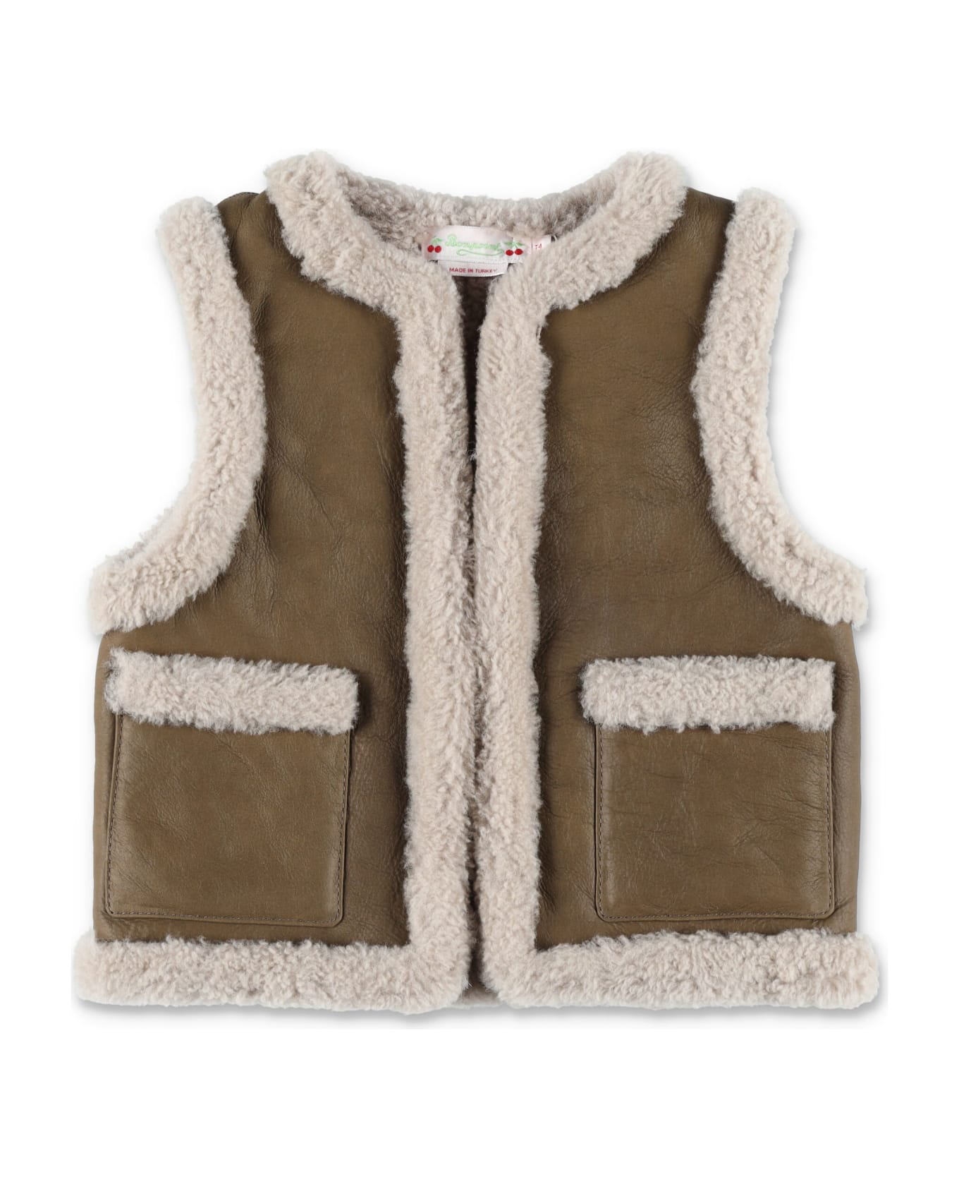 Bonpoint Bibi Leather Vest - CHATAIGNE
