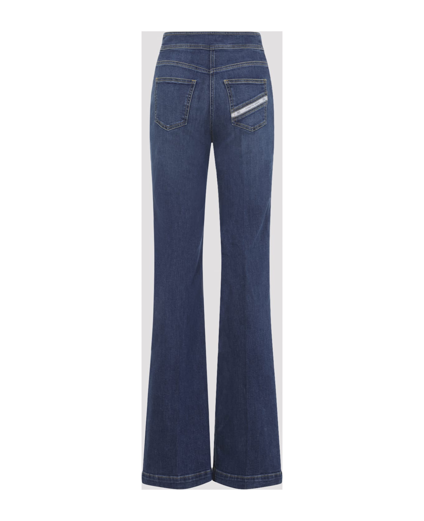 Elisabetta Franchi Jeans With Buttons - Blue Denim