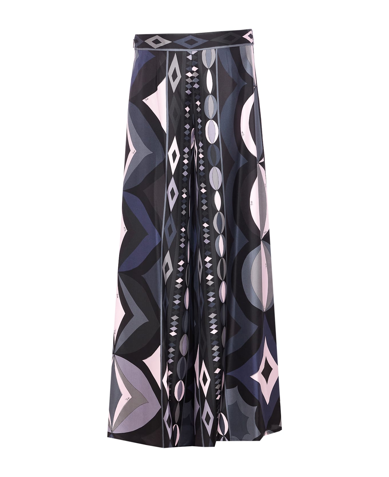 Pucci Wide Pants Pesci Print - Black