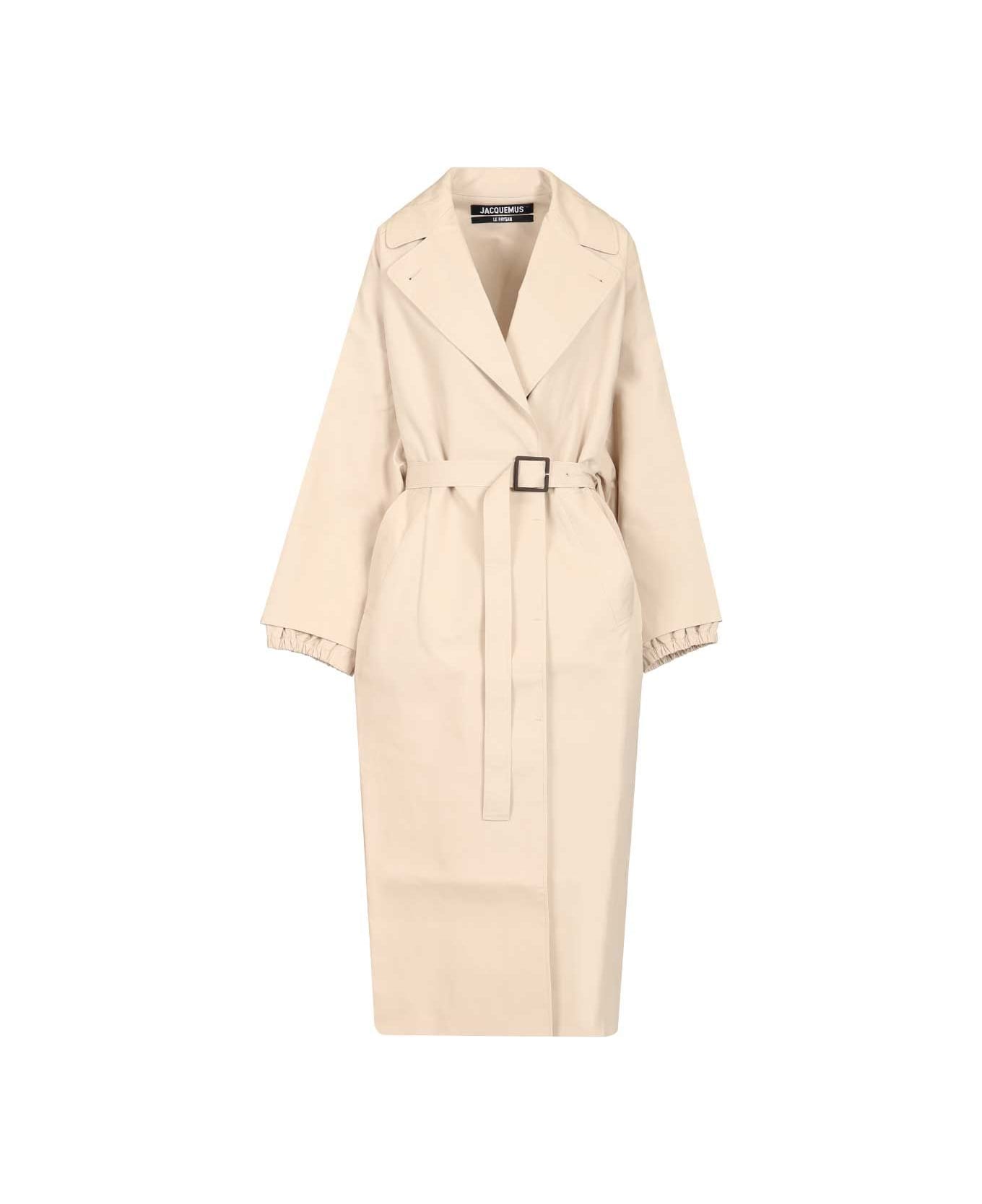 Jacquemus Trapezi Trench Coat - Off-white