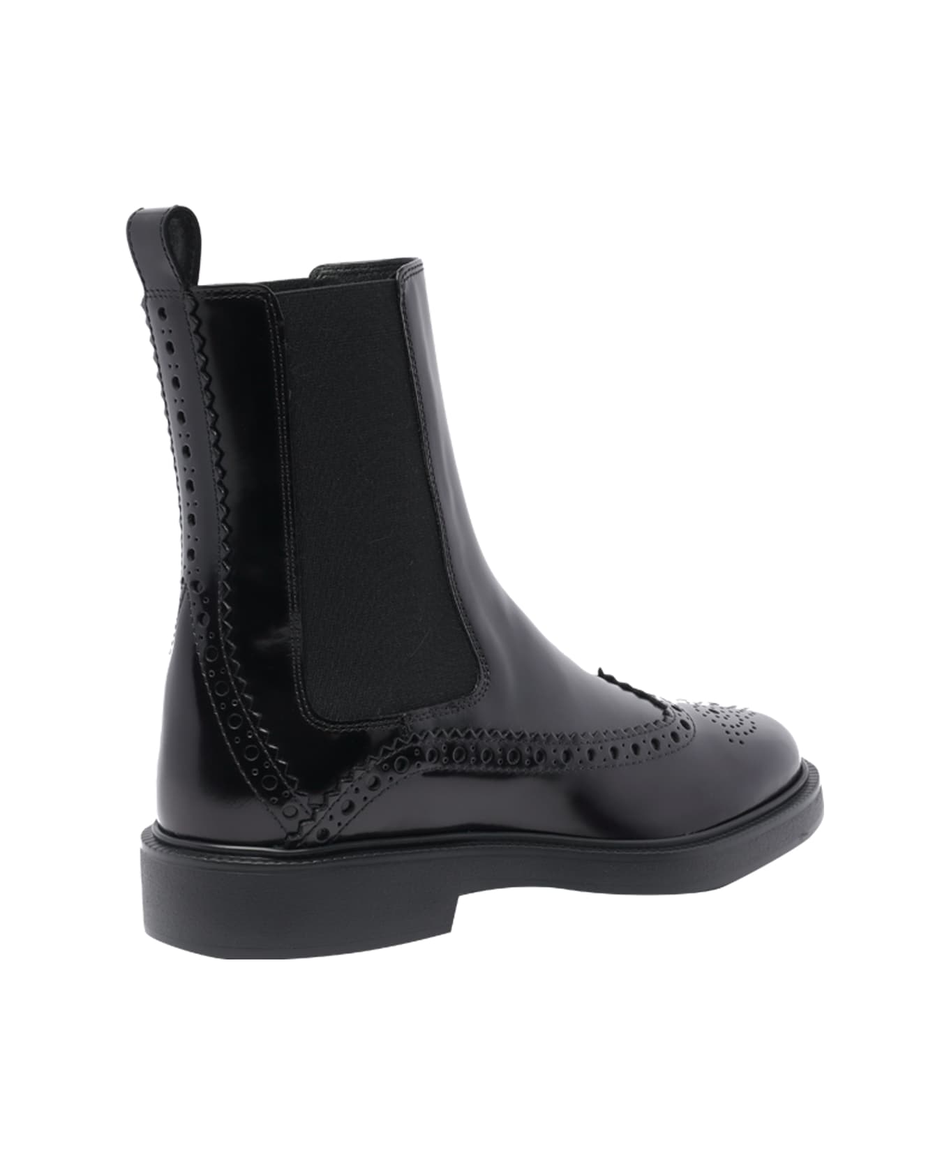Tod's Leather Booties - Black