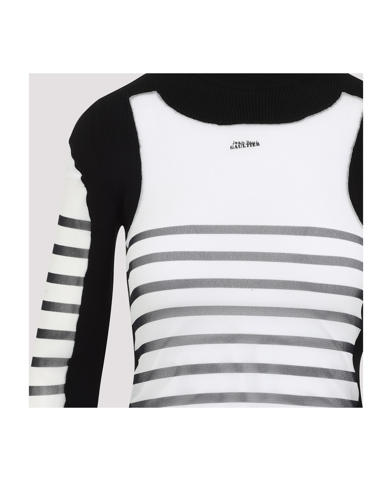 Jean Paul Gaultier Printed "mariniere" Pullover - White Black