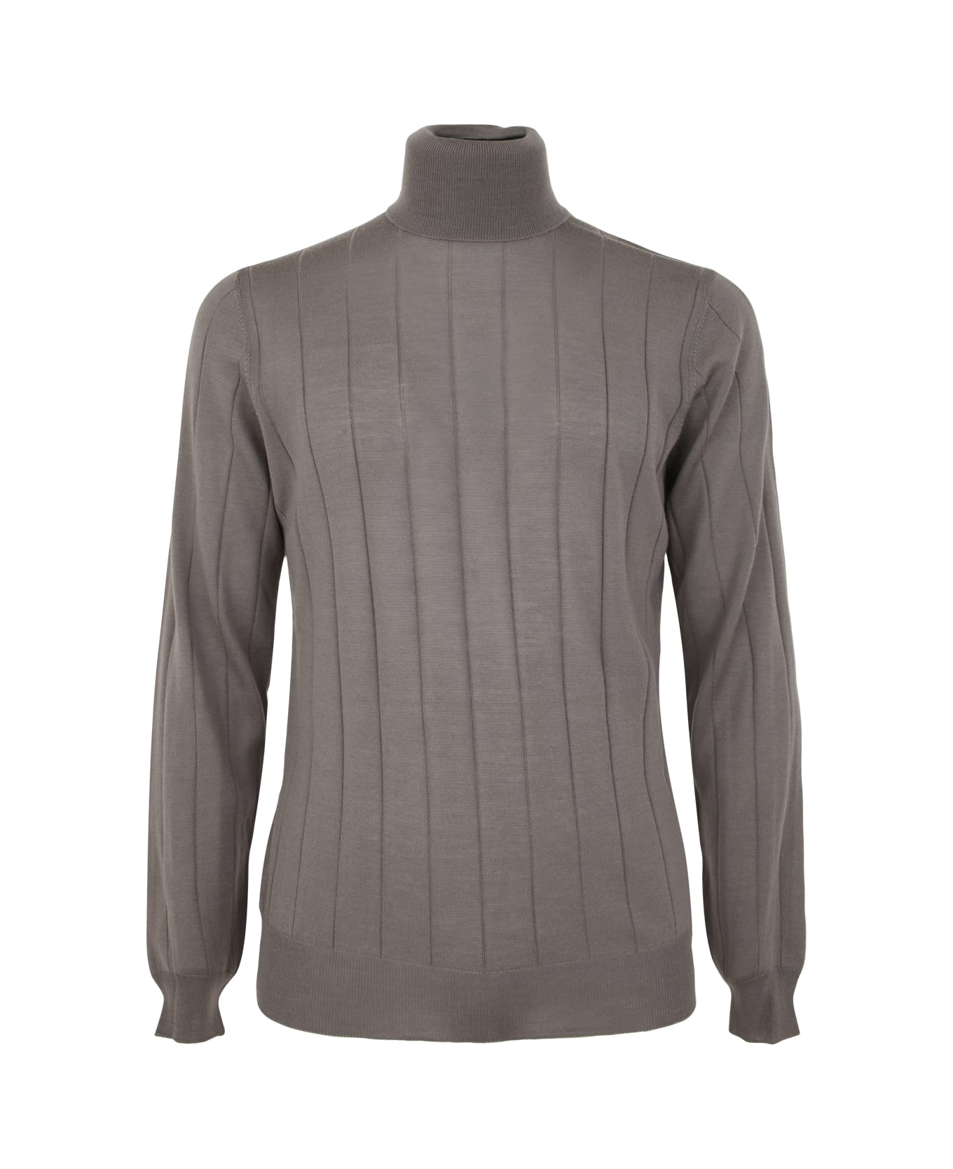 Filippo De Laurentiis Royal Merino Long Sleeves Turtle Neck Sweater - Steel ニットウェア