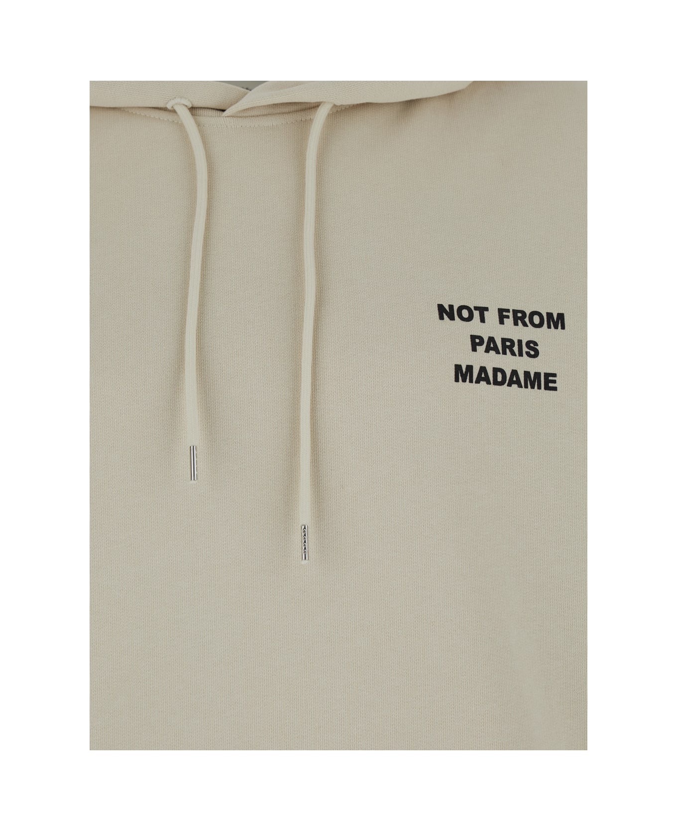 Drôle de Monsieur Beige Hoodie With Front And Rear Logo In Cotton Man - Beige