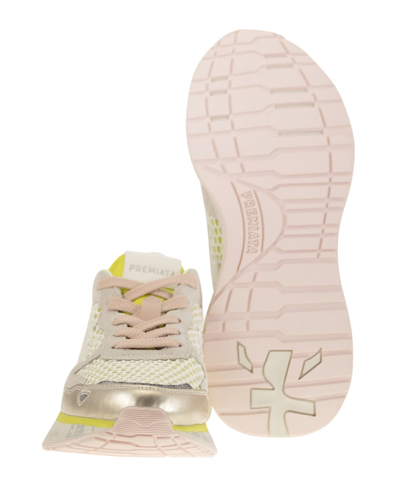 Premiata Lauryn 7487 - Mesh Sneakers - Yellow