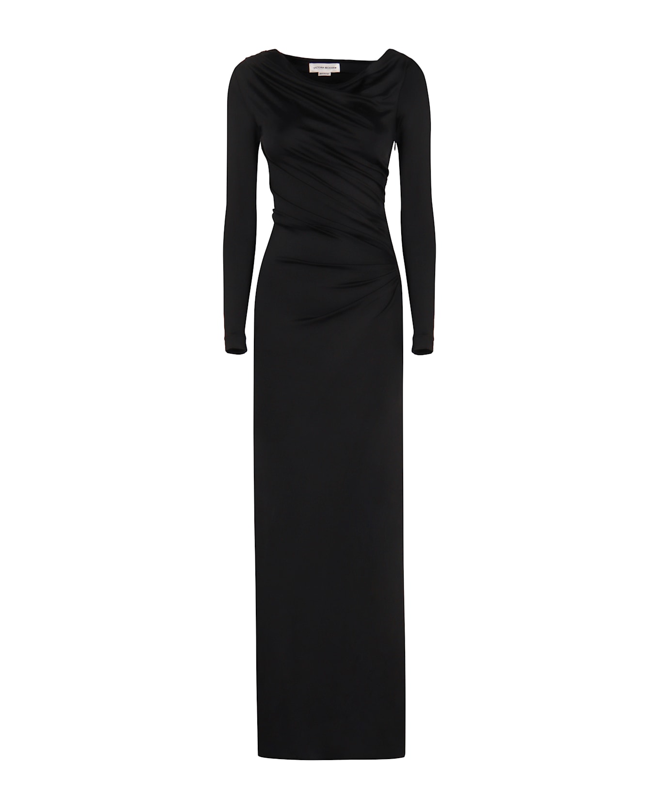Victoria Beckham Draped Jersey Gown - black