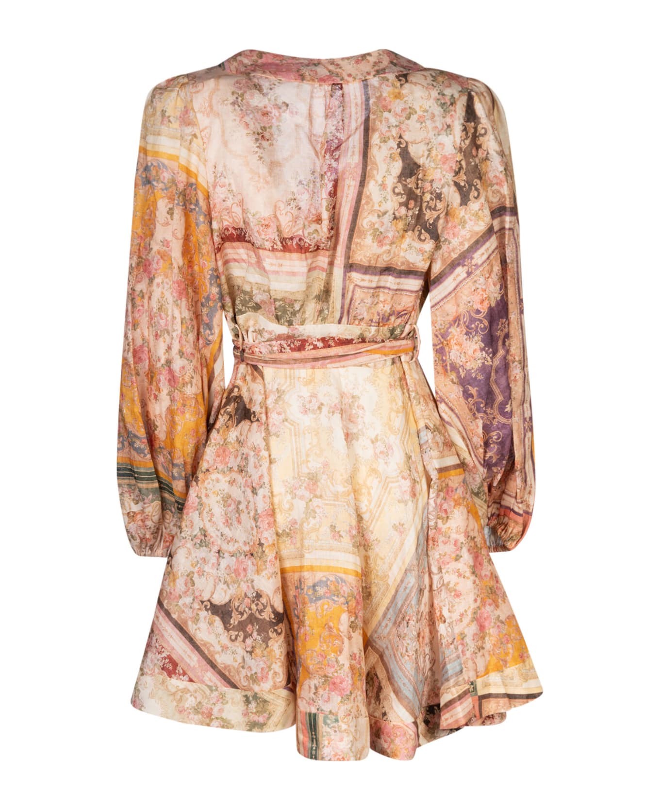 Zimmermann August Wrap Mini Dress - Patch Floral ワンピース＆ドレス