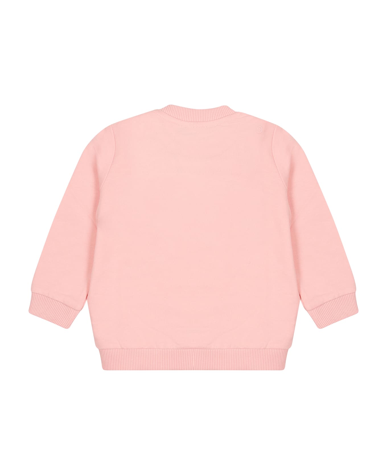 Moschino Pink Sweatshirt For Babies With Teddy Bears And Logo - Pink