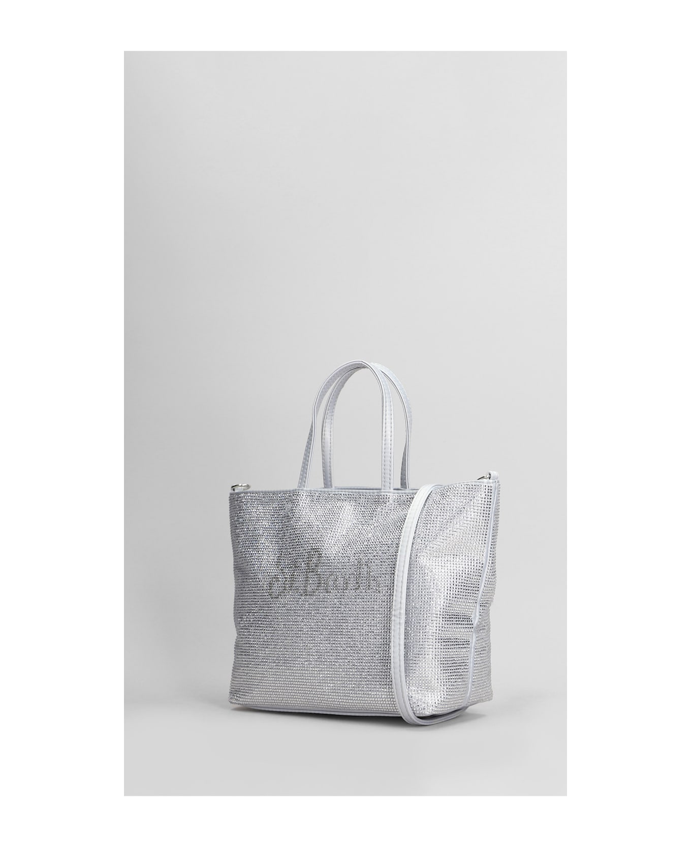 MC2 Saint Barth Strass Mini Bag Tote In Grey Polyester - grey