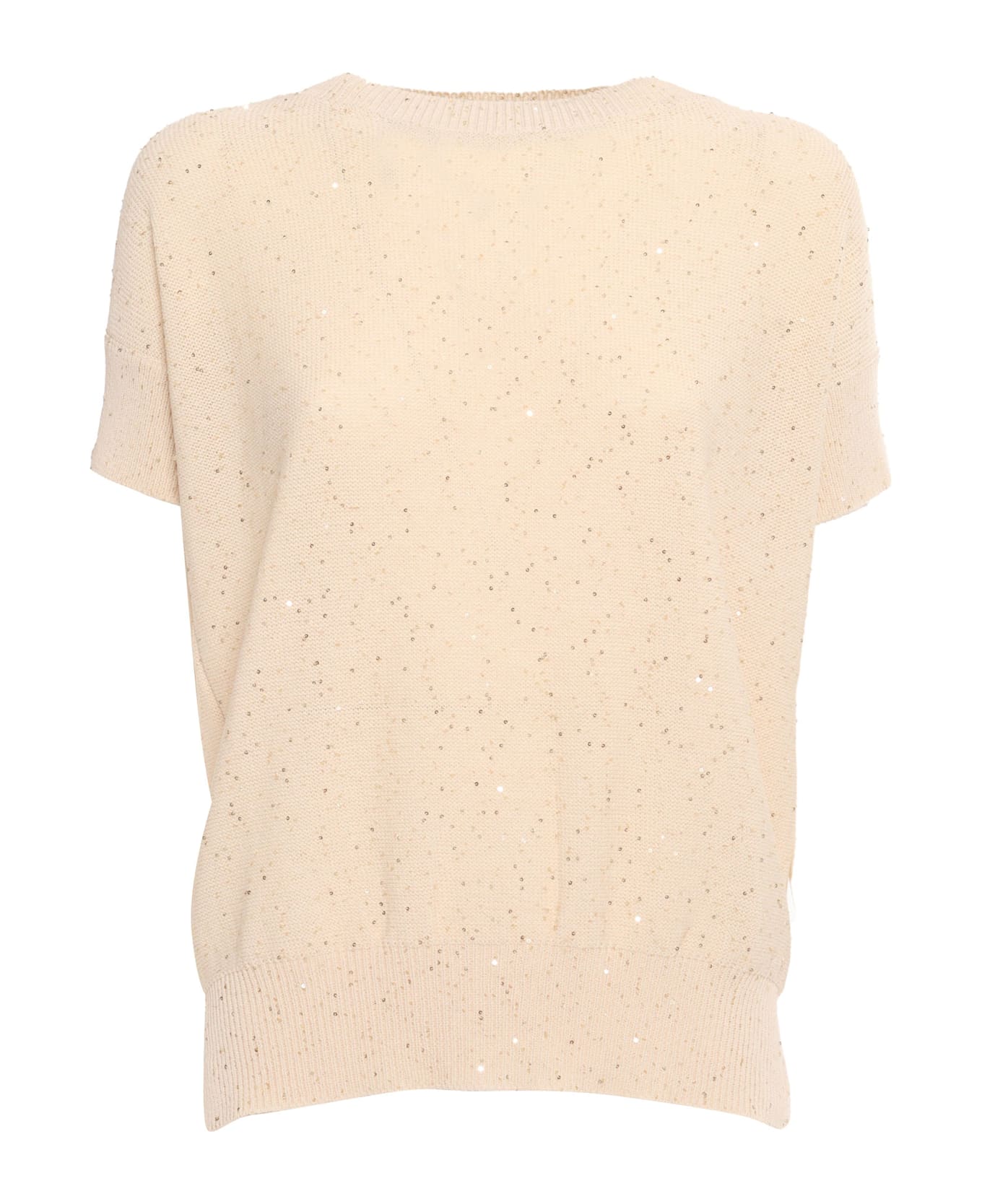 Lorena Antoniazzi Knit T-shirt - BEIGE