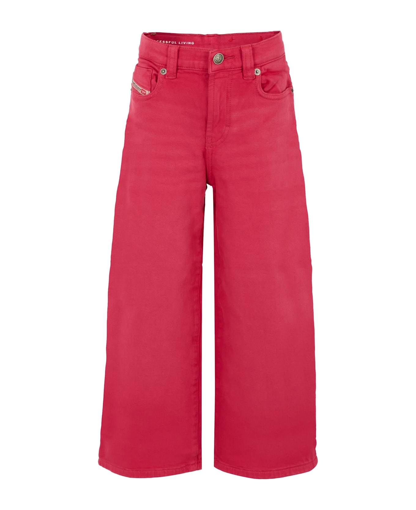 Diesel Fuchsia Trousers For Girl With Logo - Fuchsia
