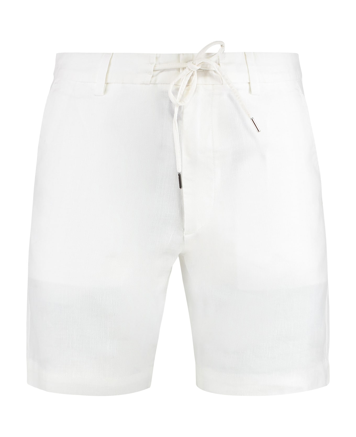 Hugo Boss Linen Blend Bermuda-shorts - White