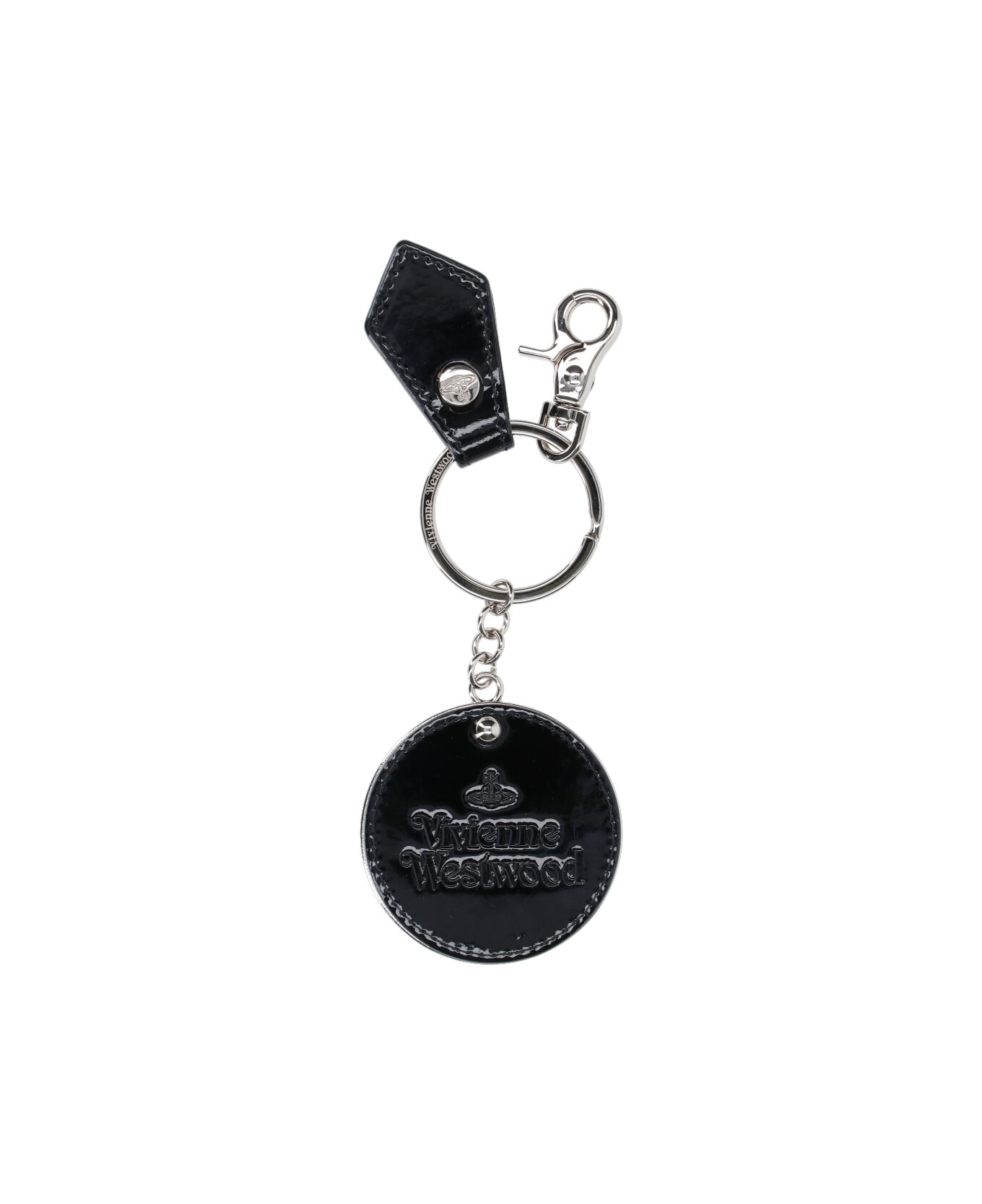 Vivienne Westwood Keyring With "orb" Mirror - Black  