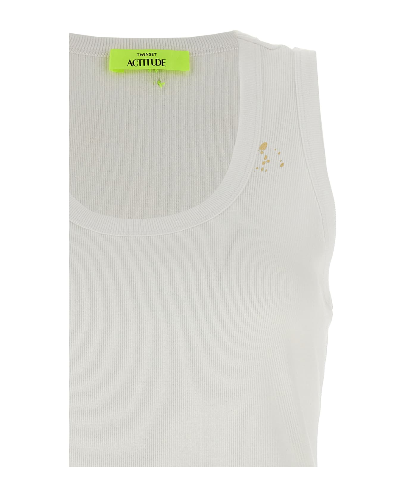 TwinSet Gold Detail Top - White