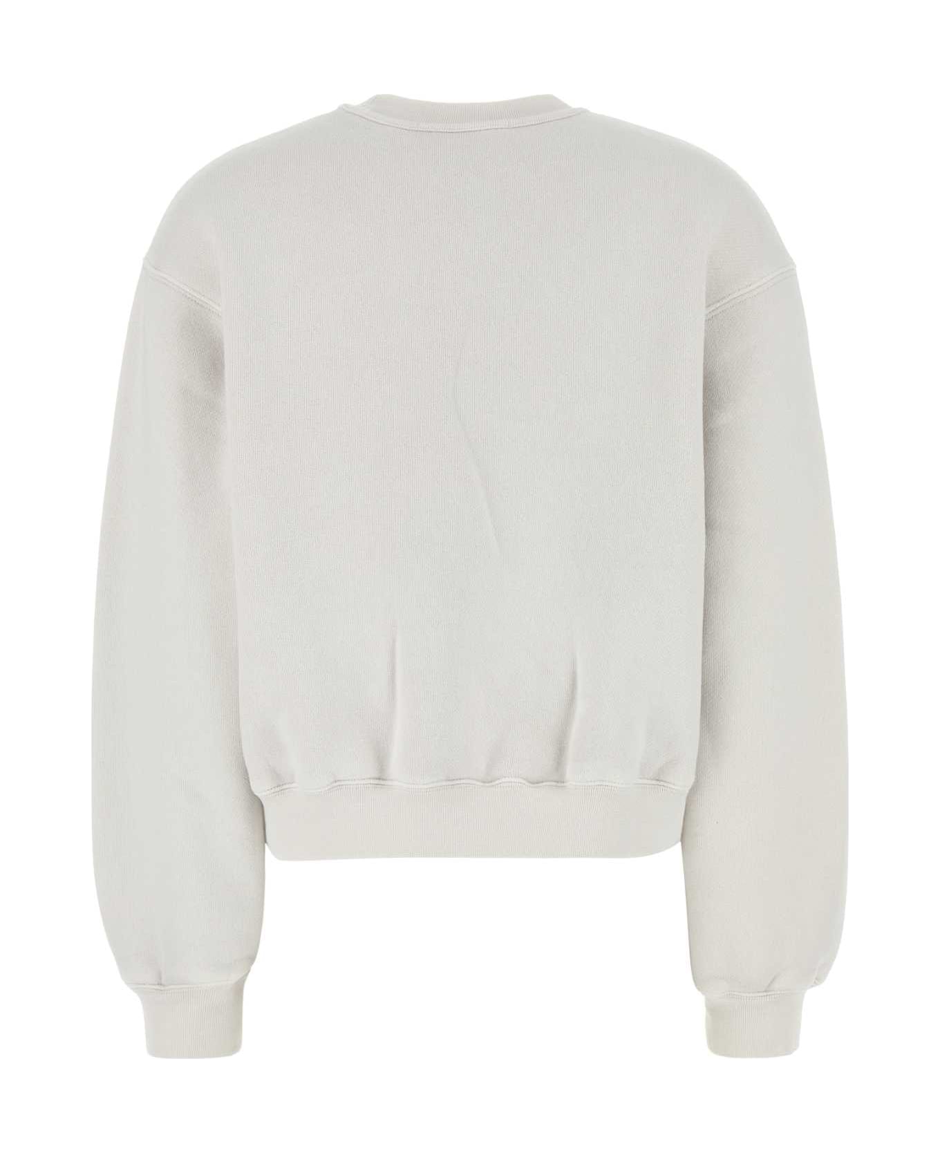 Alexander Wang Chalk Cotton Blend Oversize Sweatshirt - DIRTYWHITE