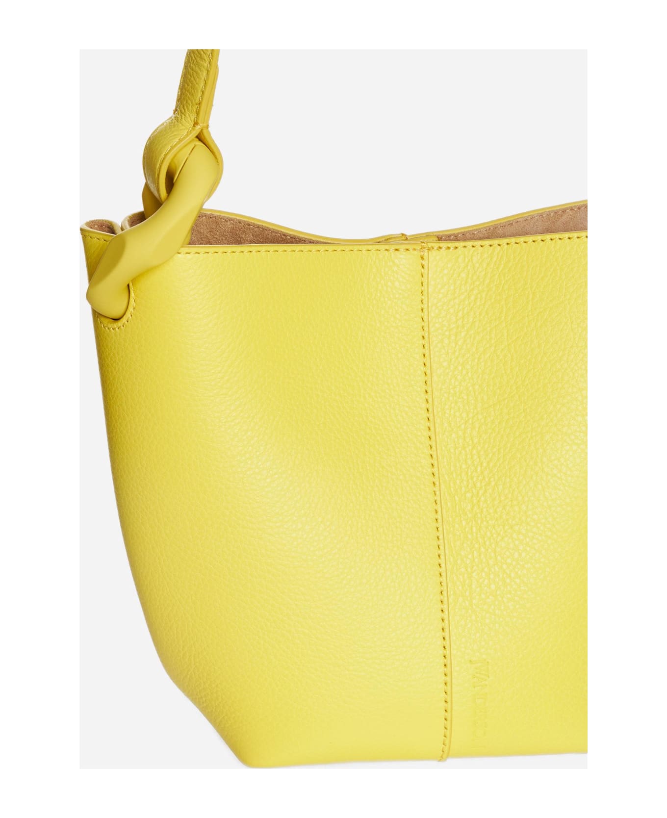 J.W. Anderson Corner Leather Small Bucket Bag - yellow