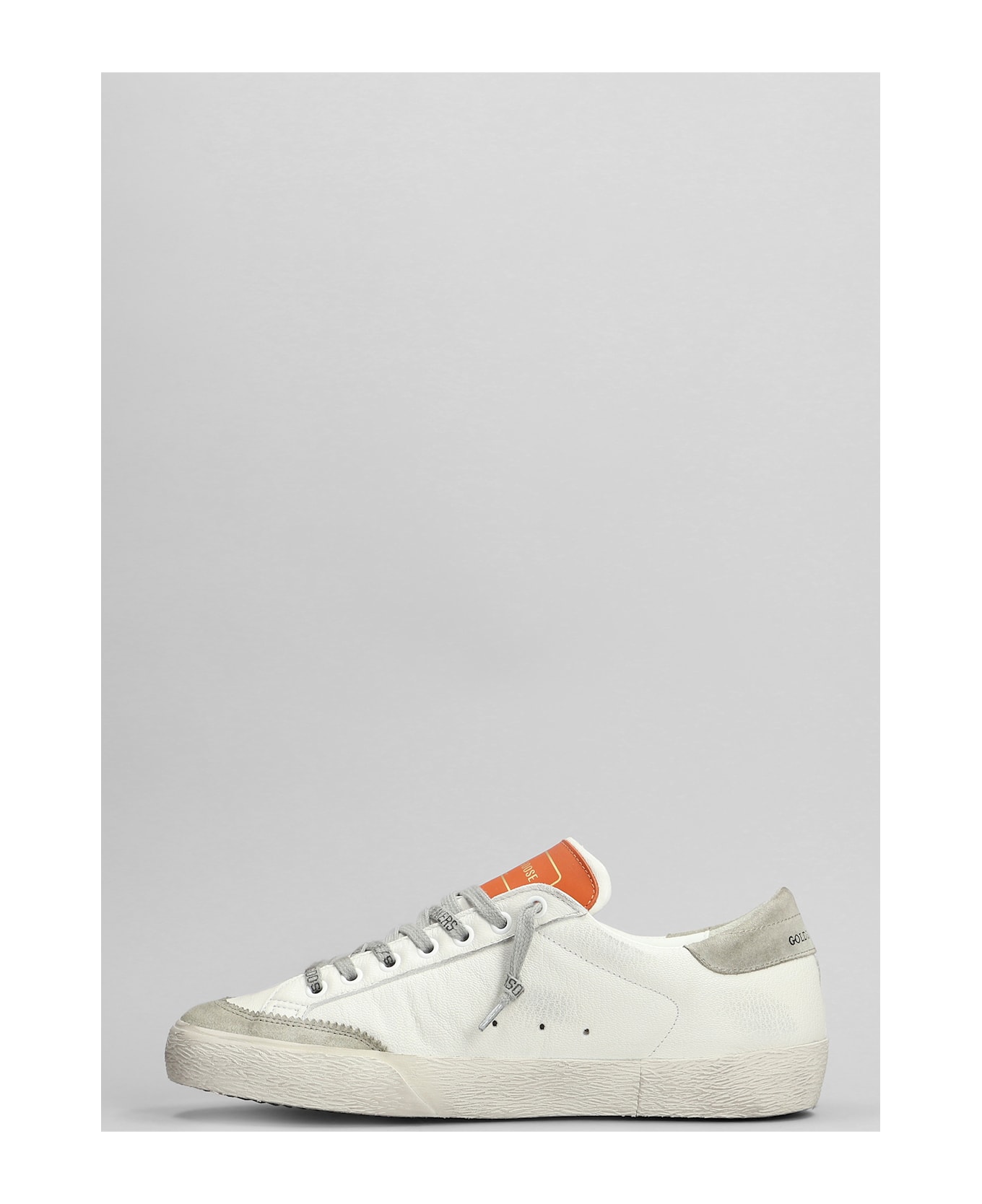 Golden Goose 
st
 White Leather Sneakers - white