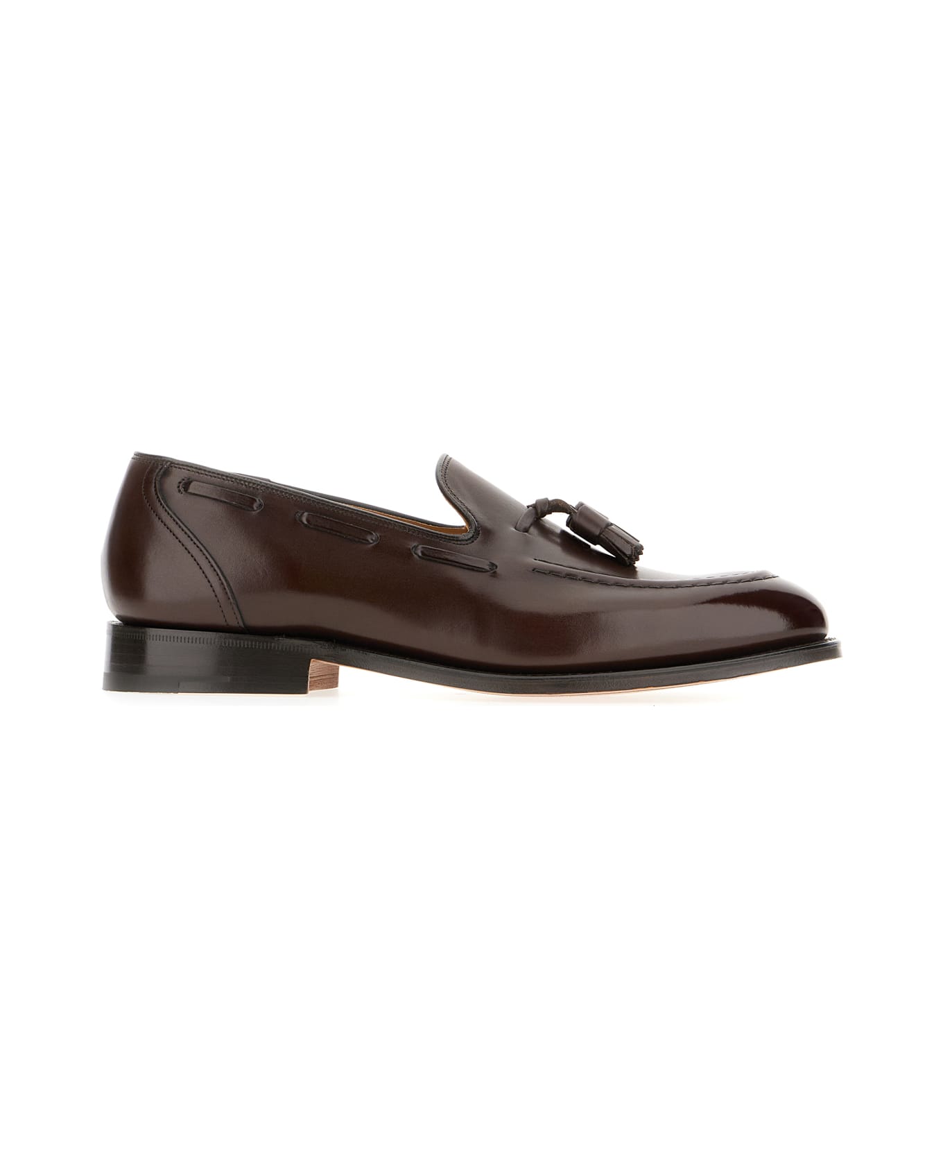 Church's Dark Brown Leather Loafers - EBONY