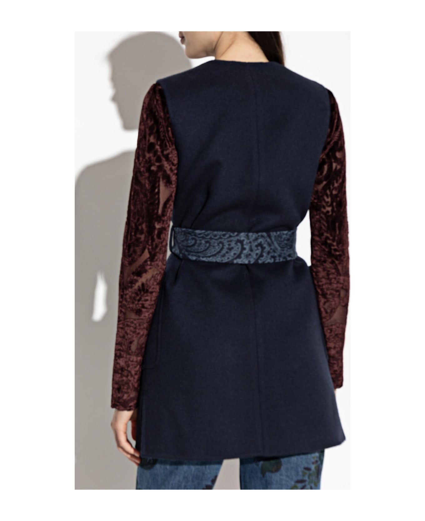 Etro Wool Vest With Belt