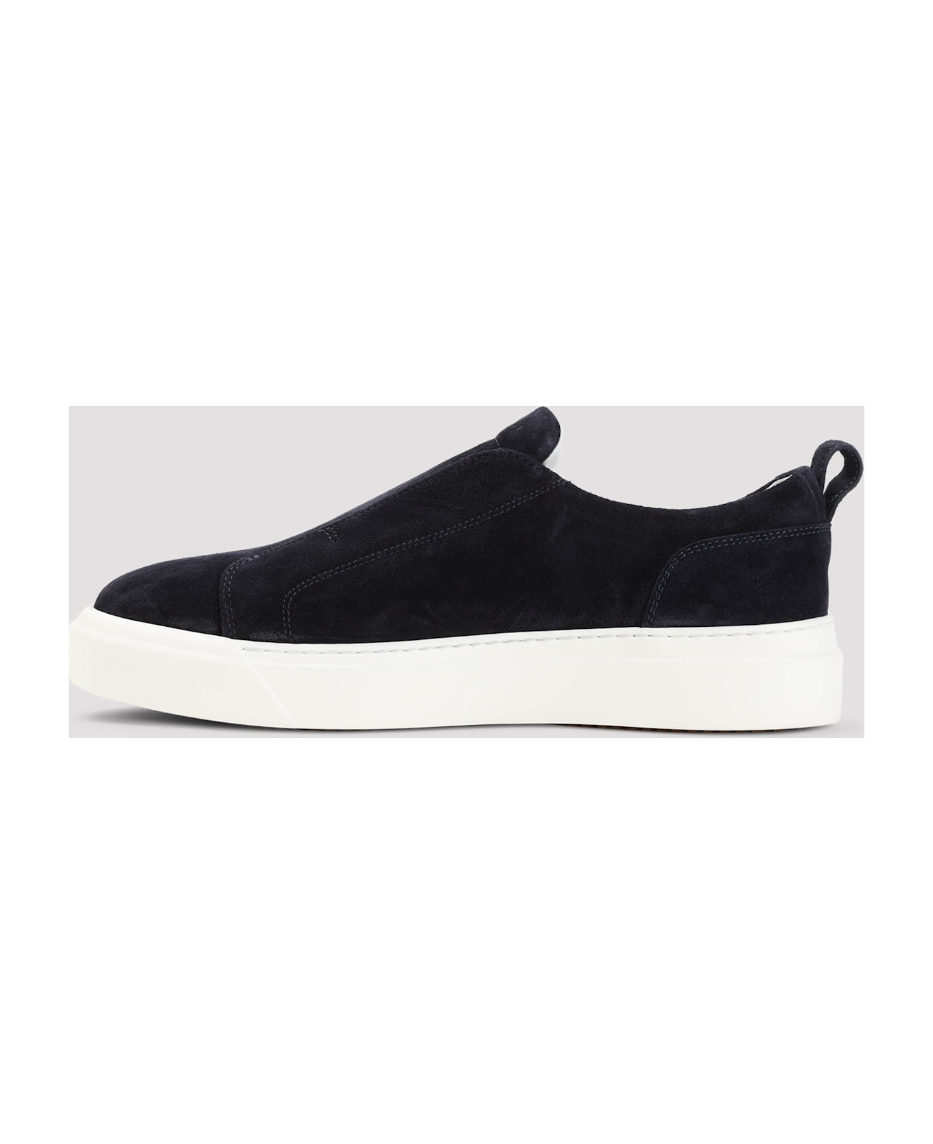 Kiton Calf Leather Sneakers - Blu