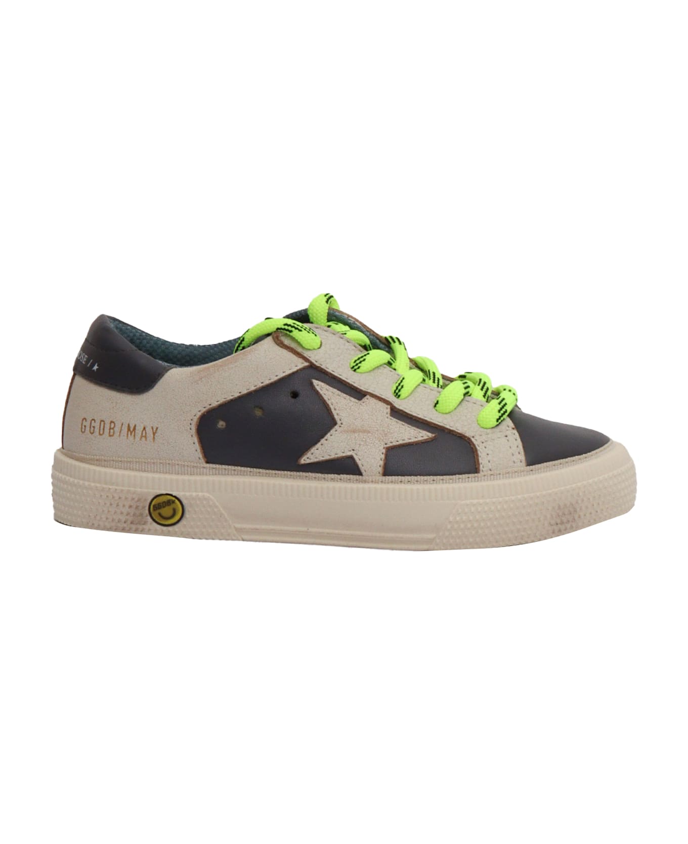 Golden Goose May Nappa And Leather Upper Leather Star And Heel - WHITE