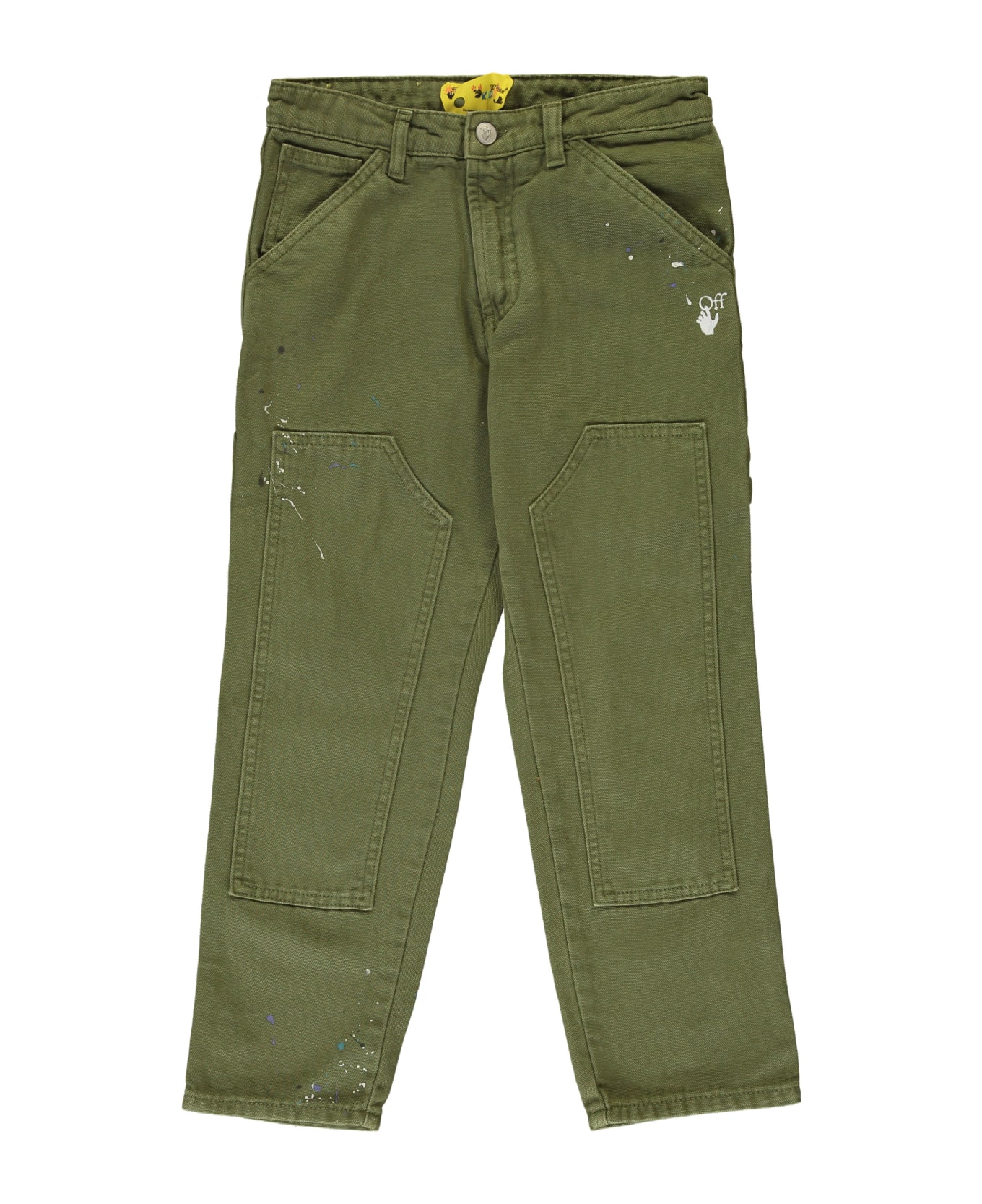 Off-White Cotton Cargo-trousers - green ボトムス