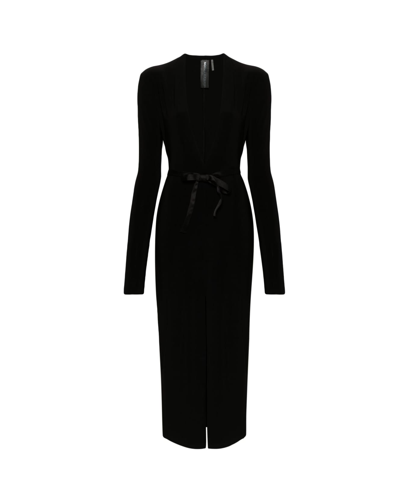 Norma Kamali V-neck Maxi Dress - Black