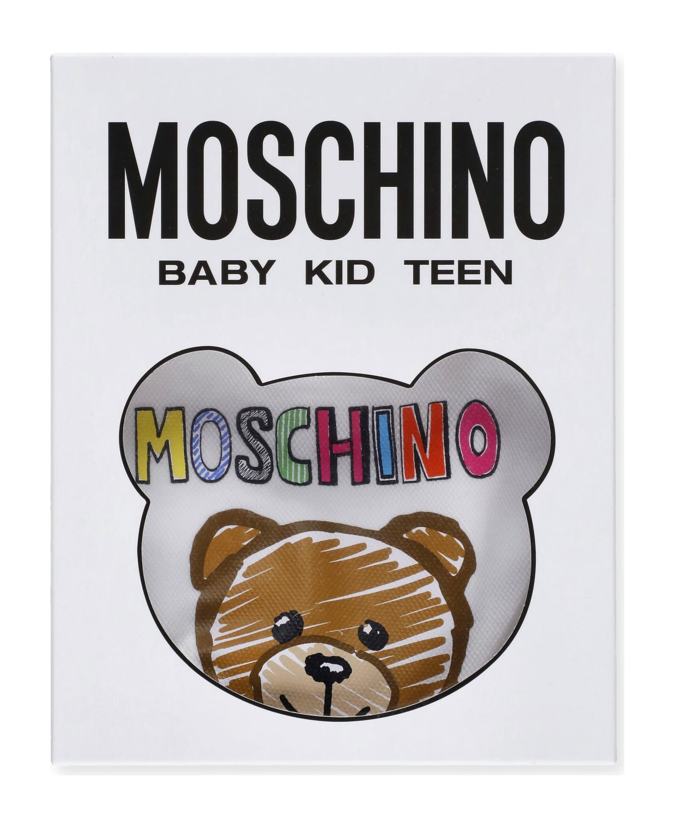 Moschino Drawn Teddy Bear Onesie - White
