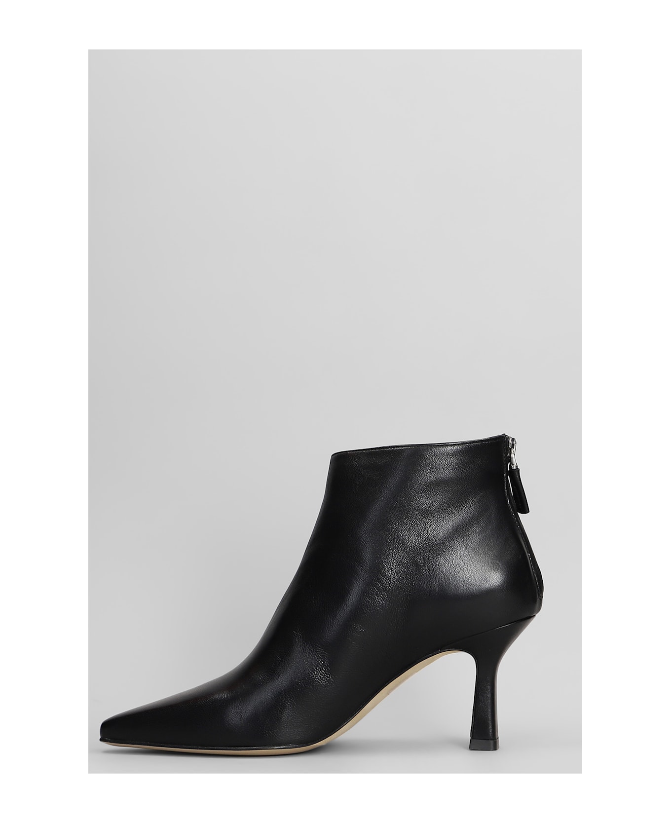 The Seller High Heels Ankle Boots In Black Leather - black