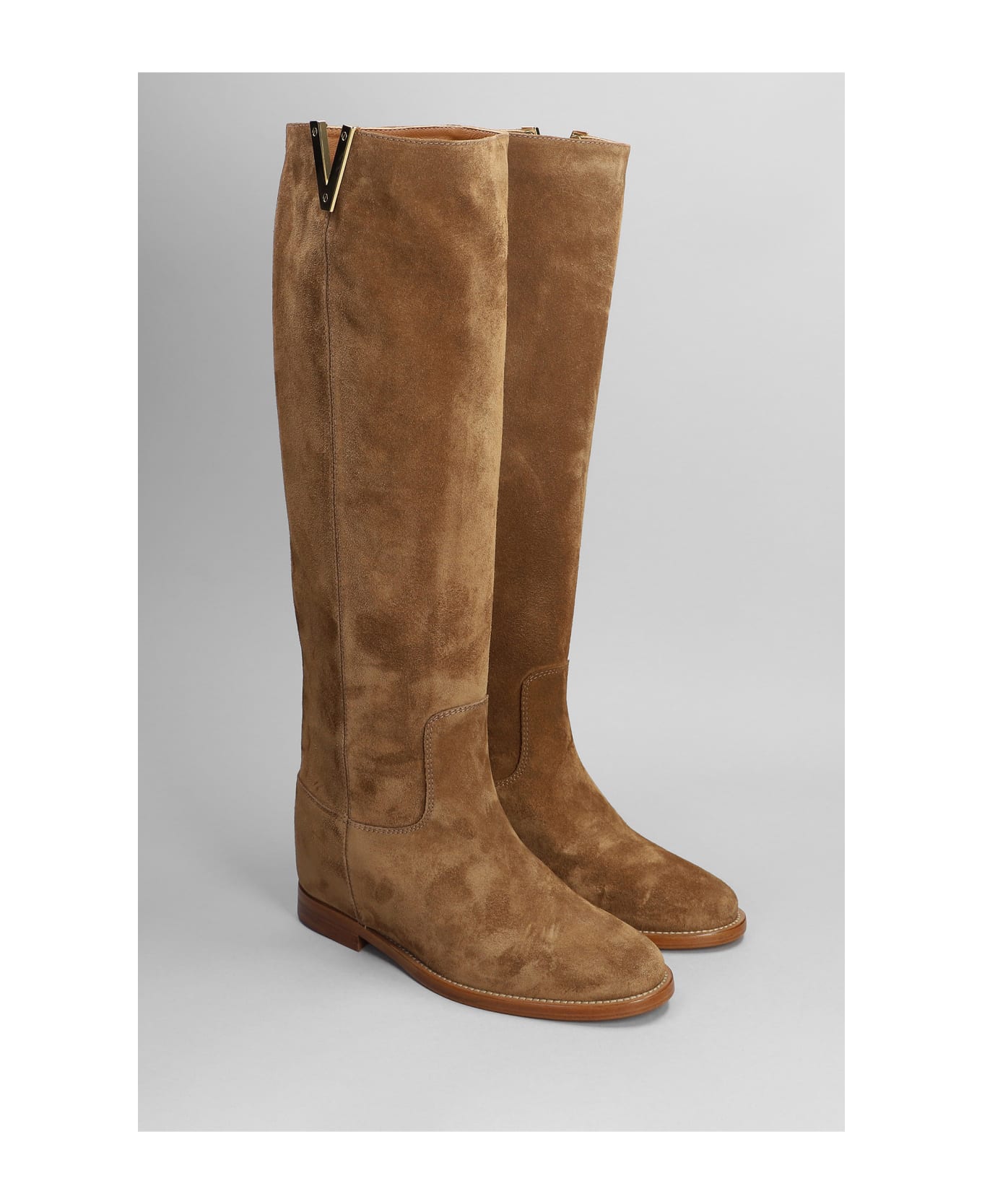 Via Roma 15 In Leather Color Suede - leather color
