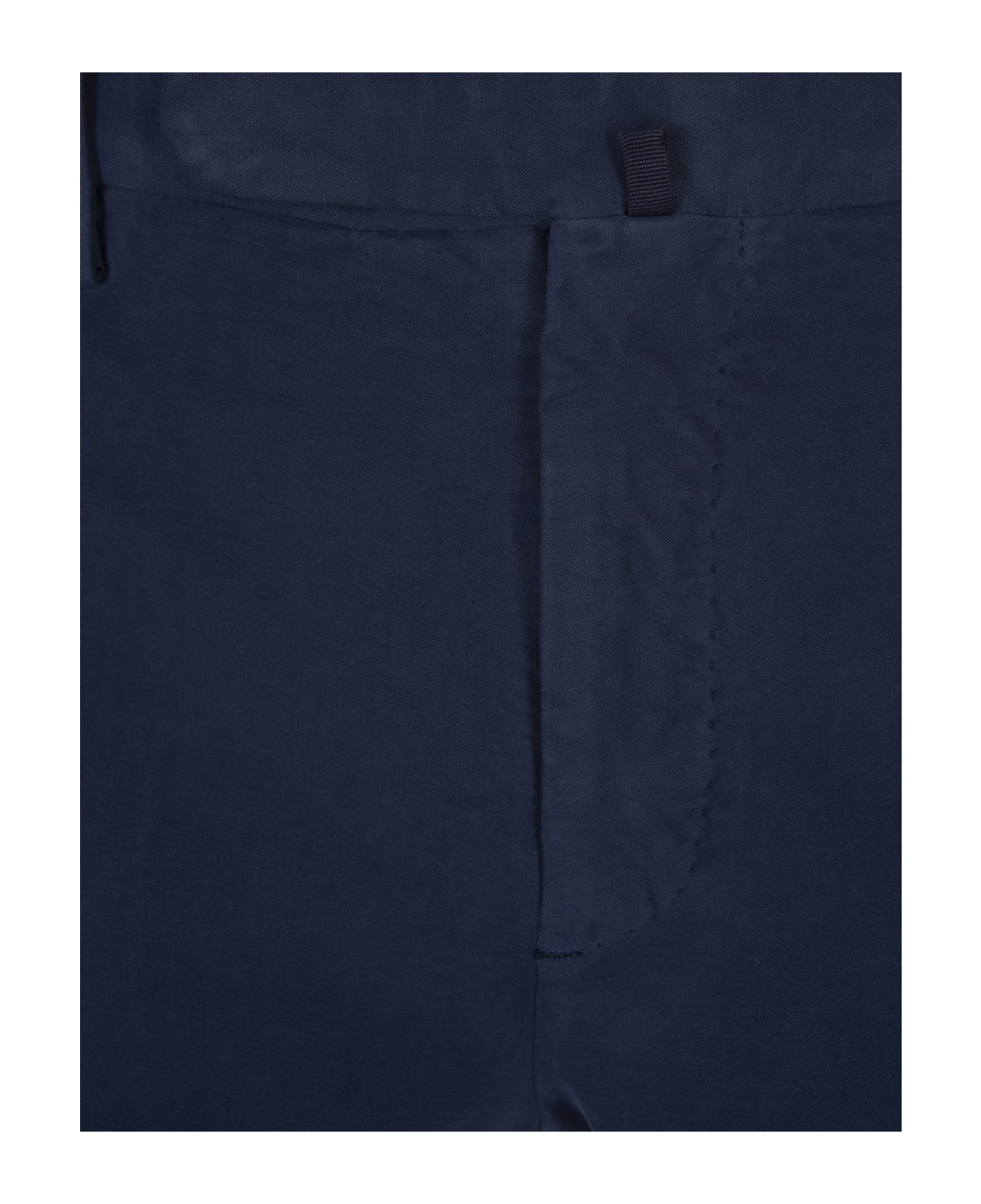 Incotex Slim Fit Trousers In Blue Certified Doeskin - Blue