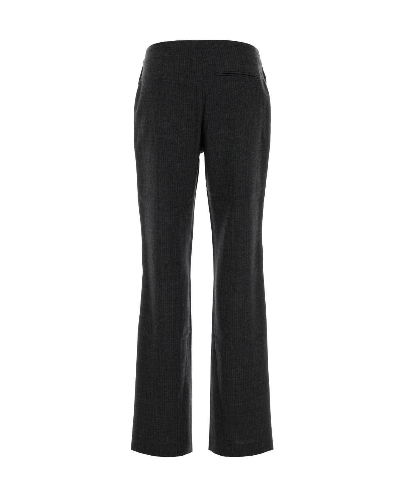 Our Legacy Embroidered Wool Pant - SMOKE GREY MICRO HERRINGBONE